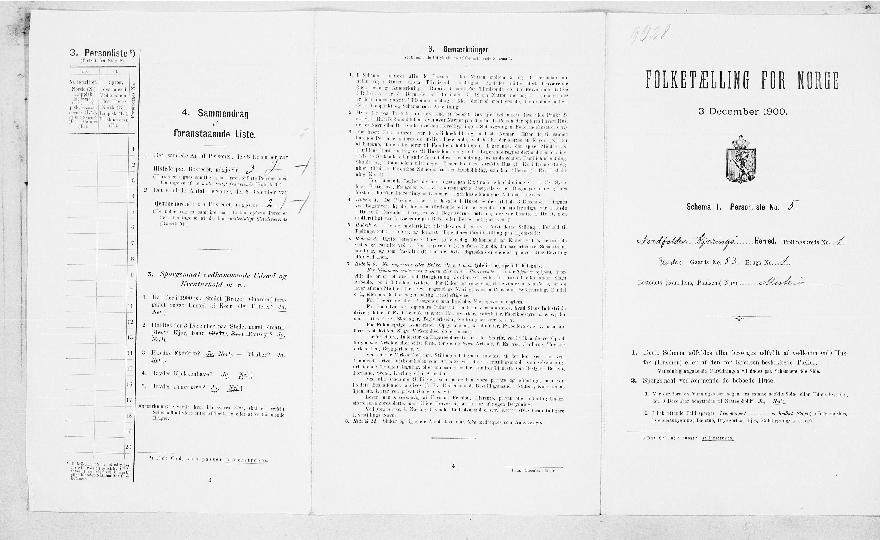 SAT, 1900 census for Nordfold-Kjerringøy, 1900, p. 26