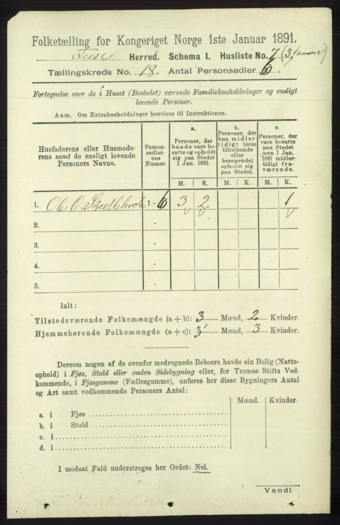 RA, 1891 census for 1241 Fusa, 1891, p. 4099