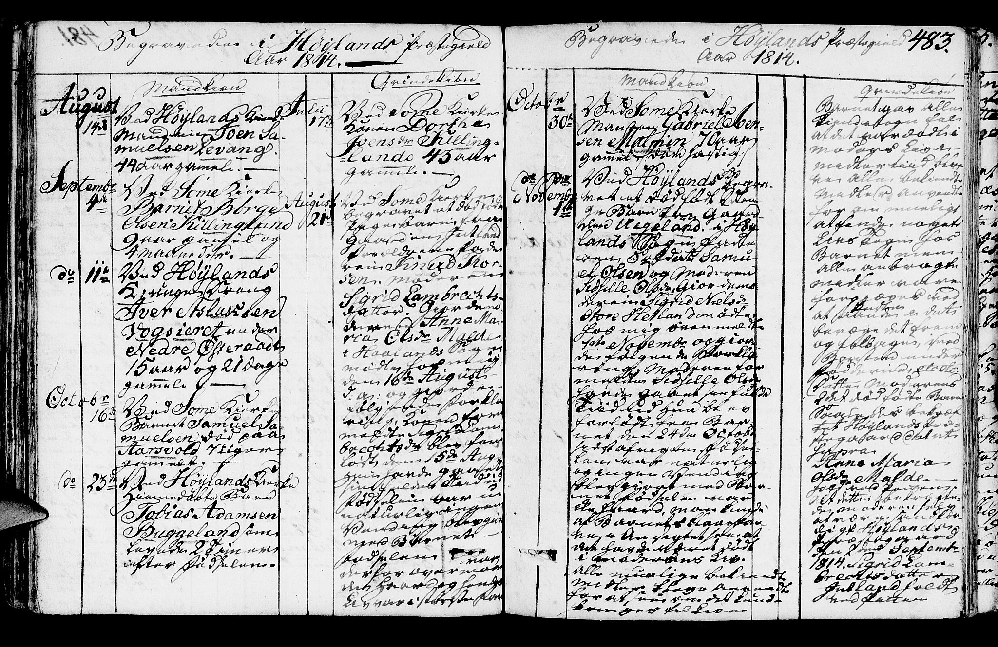 Høyland sokneprestkontor, AV/SAST-A-101799/001/30BA/L0005: Parish register (official) no. A 5, 1804-1815, p. 483