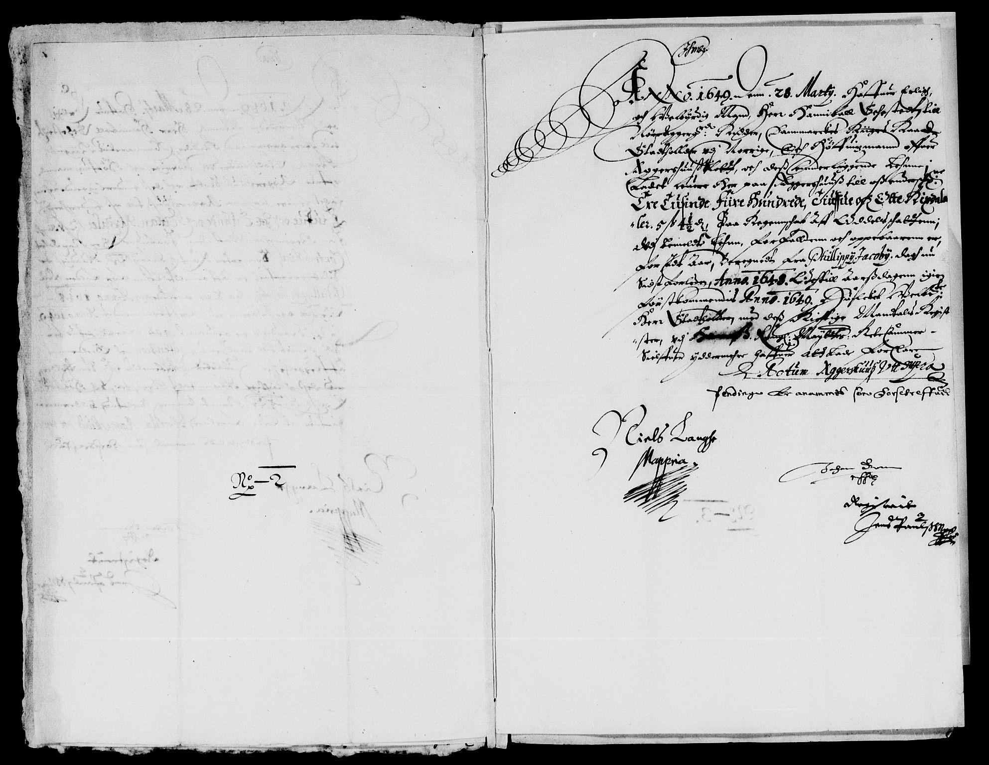 Rentekammeret inntil 1814, Reviderte regnskaper, Lensregnskaper, AV/RA-EA-5023/R/Rb/Rba/L0197: Akershus len, 1648-1650