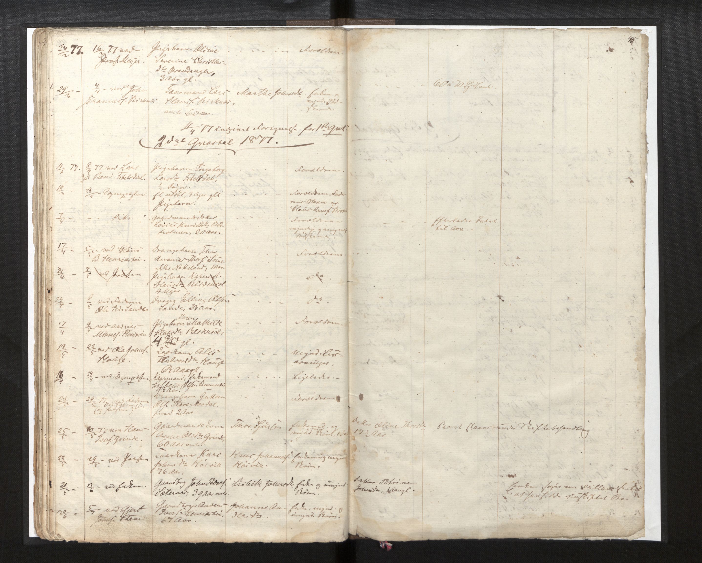 Lensmannen i Gulen, AV/SAB-A-27901/0006/L0005: Dødsfallprotokoll, 1864-1877, p. 45