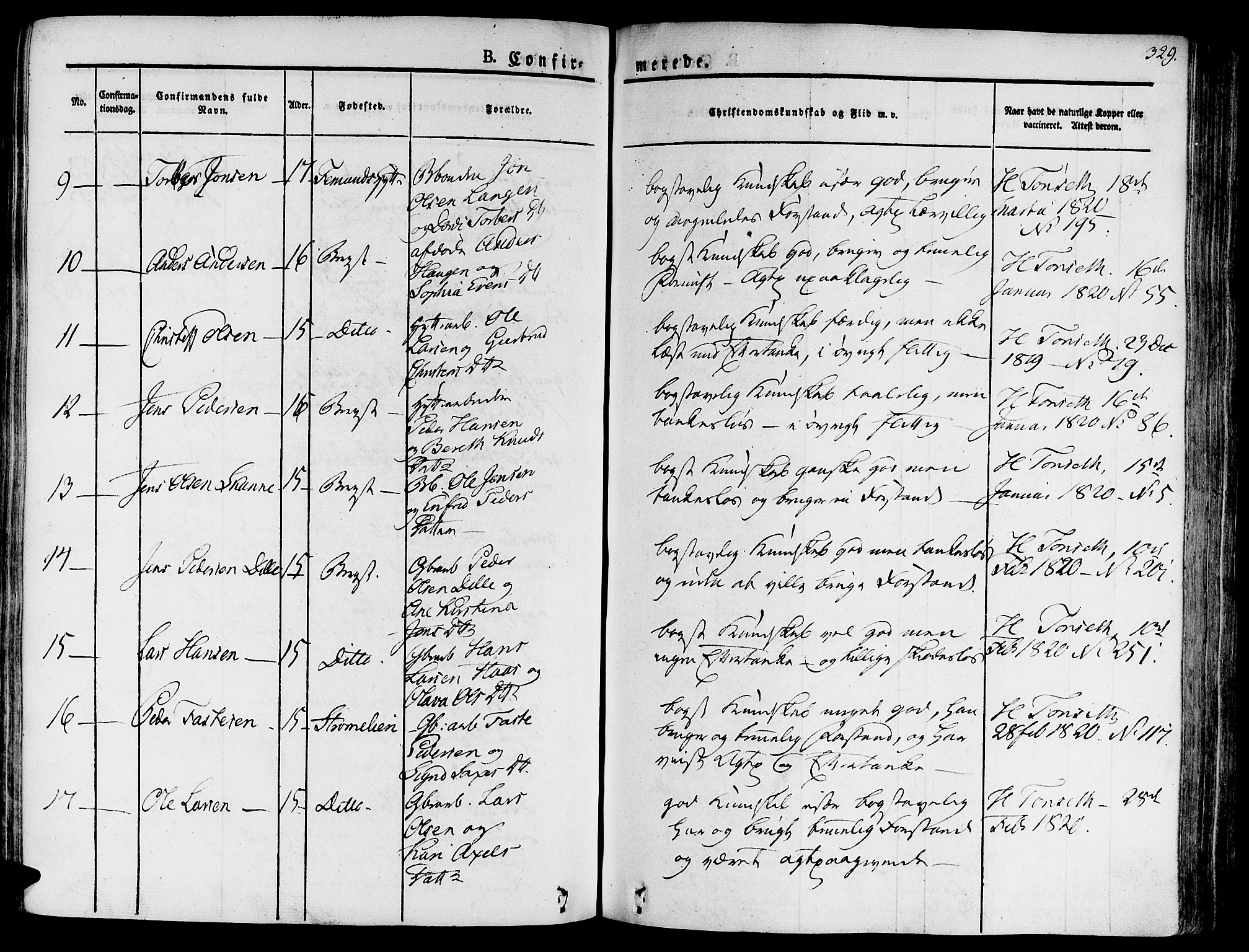Ministerialprotokoller, klokkerbøker og fødselsregistre - Sør-Trøndelag, SAT/A-1456/681/L0930: Parish register (official) no. 681A08, 1829-1844, p. 329