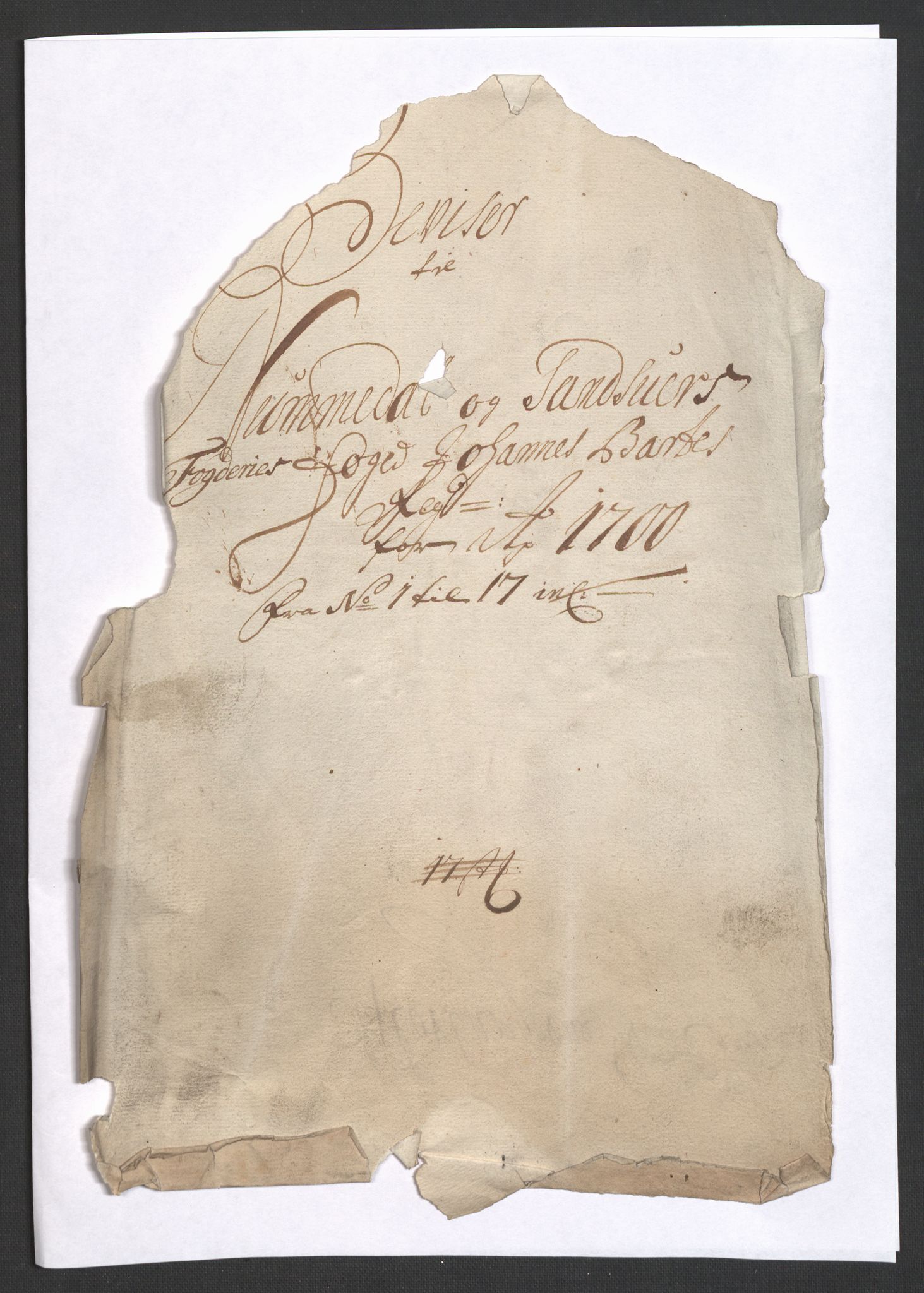 Rentekammeret inntil 1814, Reviderte regnskaper, Fogderegnskap, AV/RA-EA-4092/R24/L1578: Fogderegnskap Numedal og Sandsvær, 1698-1700, p. 191