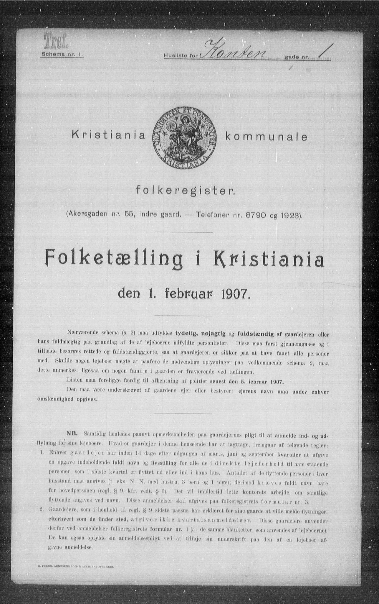 OBA, Municipal Census 1907 for Kristiania, 1907, p. 24538