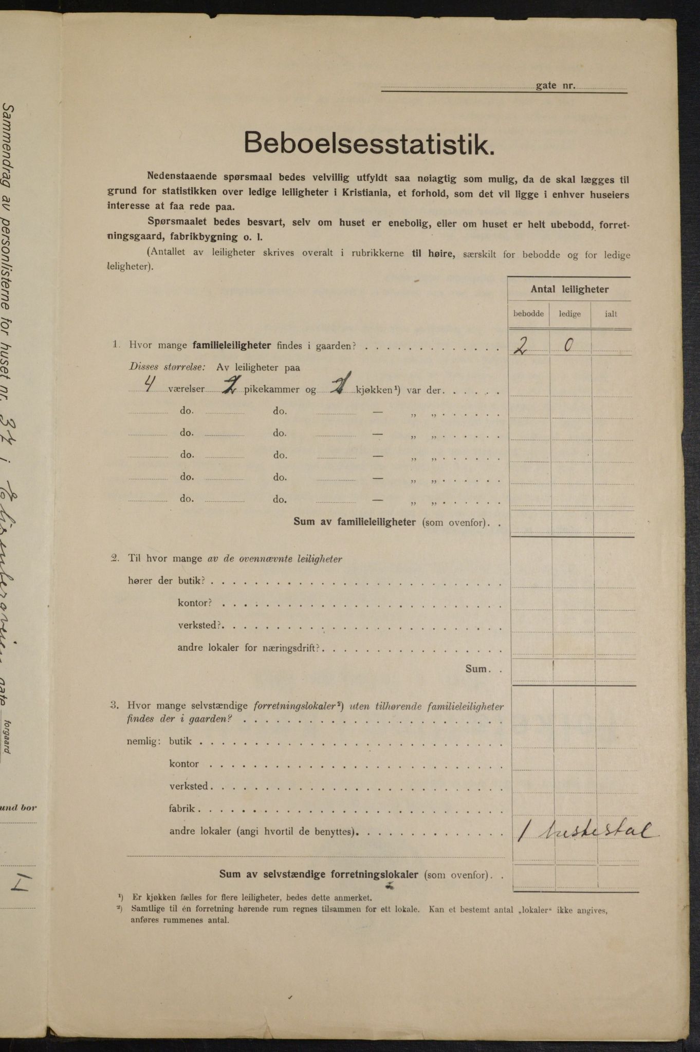 OBA, Municipal Census 1915 for Kristiania, 1915, p. 20421