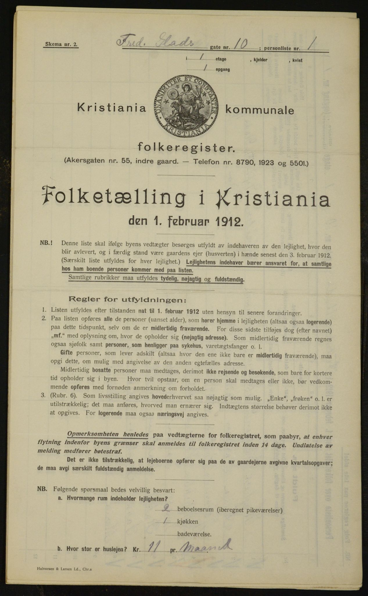 OBA, Municipal Census 1912 for Kristiania, 1912, p. 26554