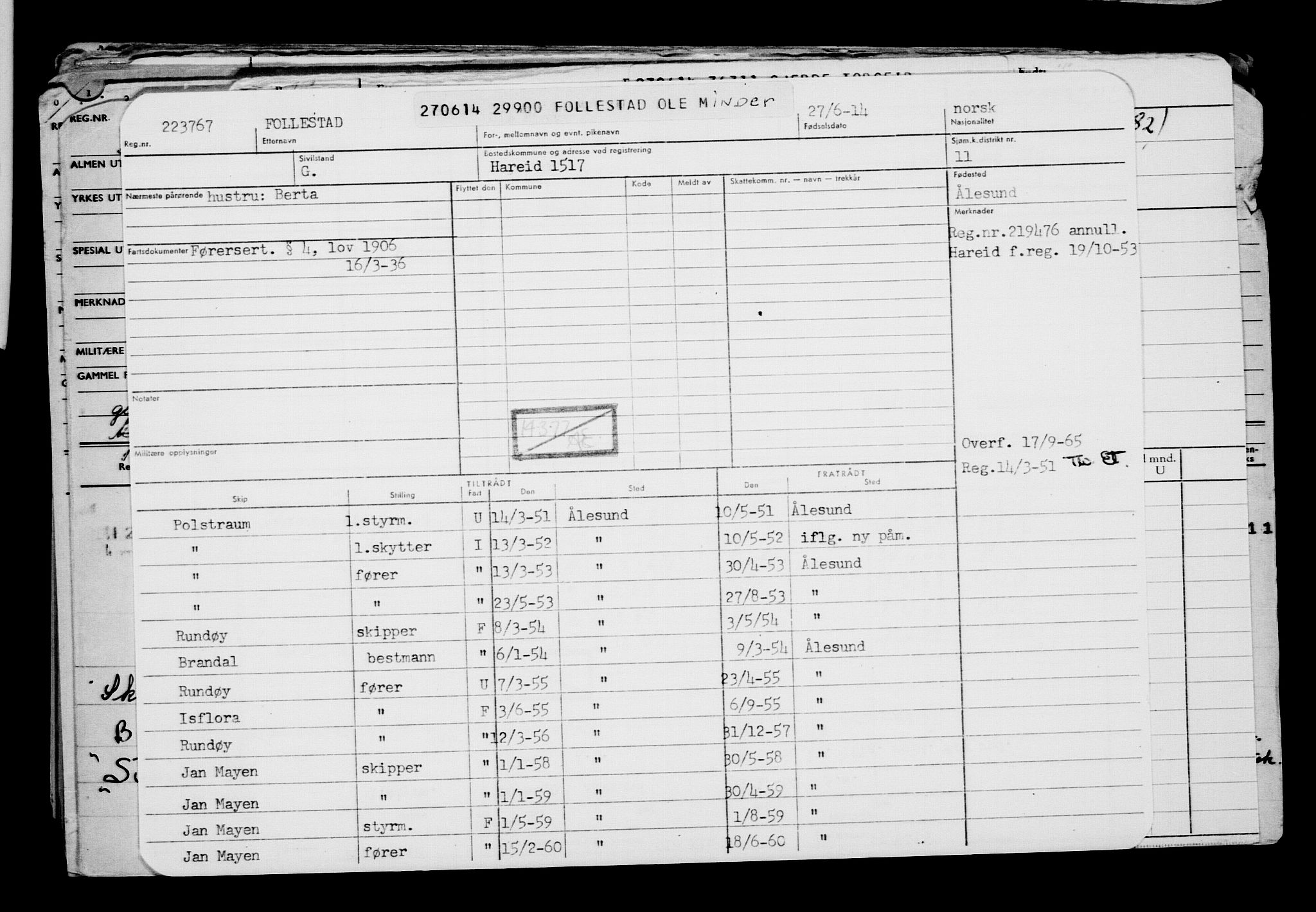 Direktoratet for sjømenn, AV/RA-S-3545/G/Gb/L0122: Hovedkort, 1914, p. 131