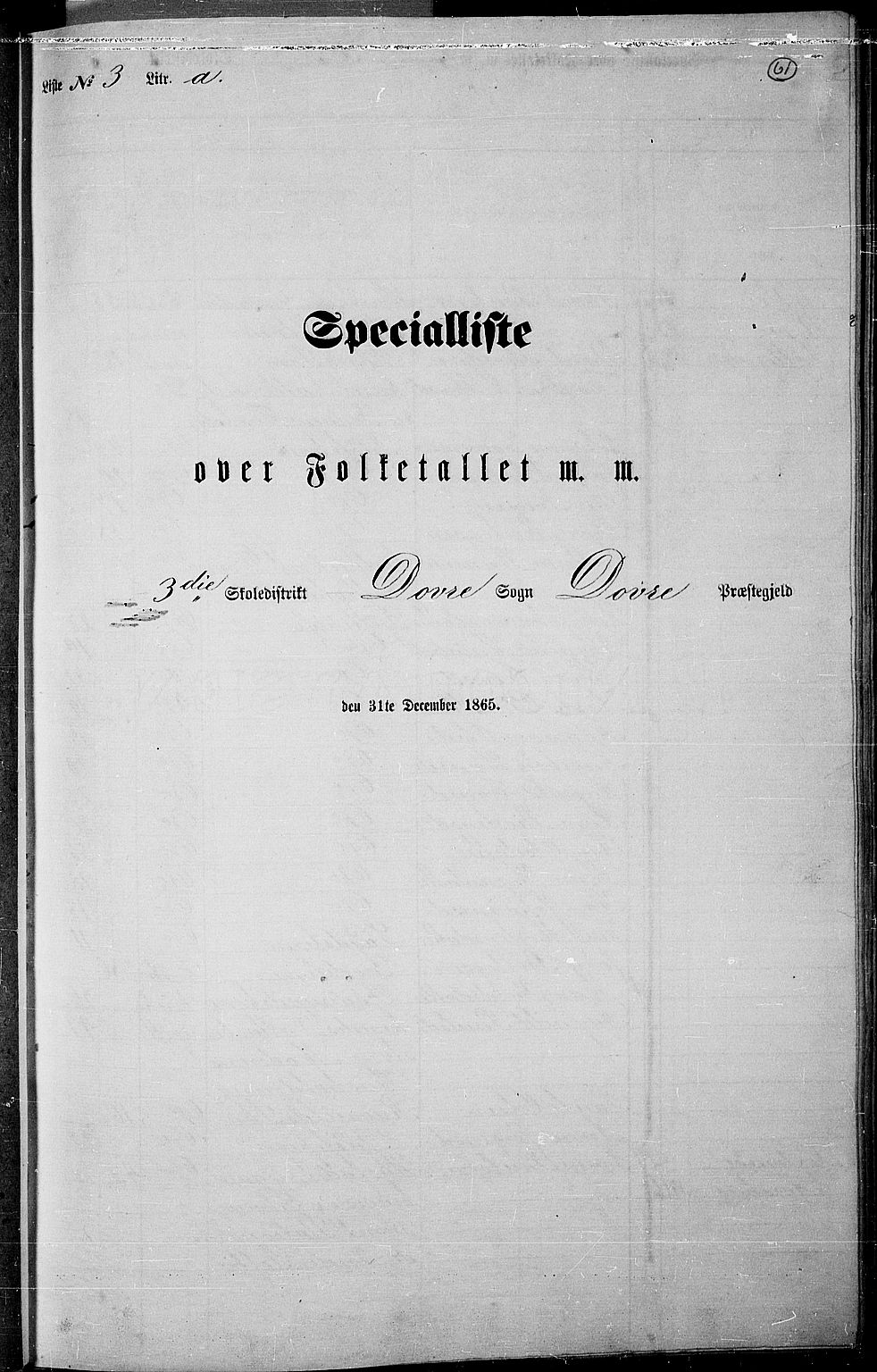 RA, 1865 census for Dovre, 1865, p. 56