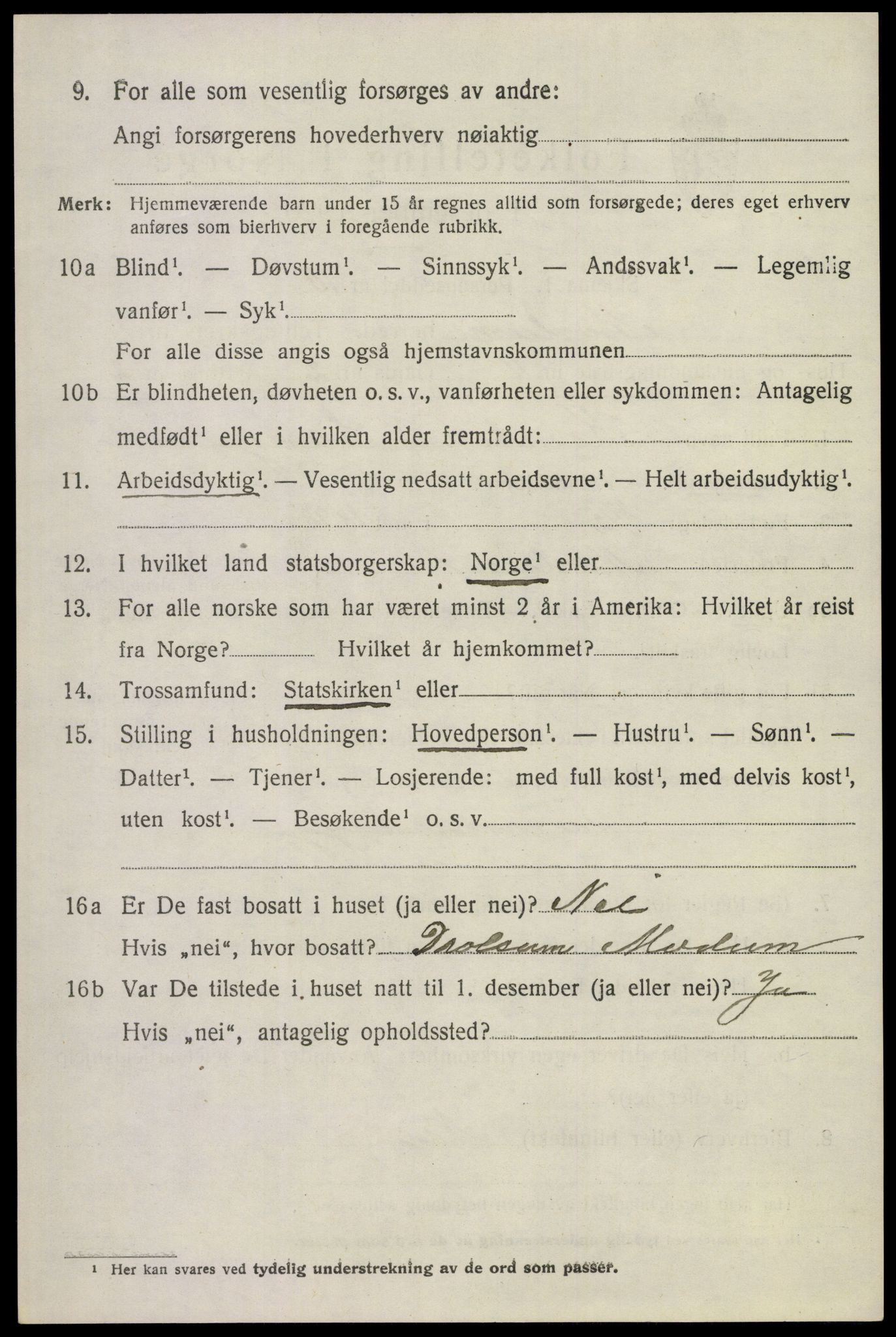 SAKO, 1920 census for Modum, 1920, p. 4216