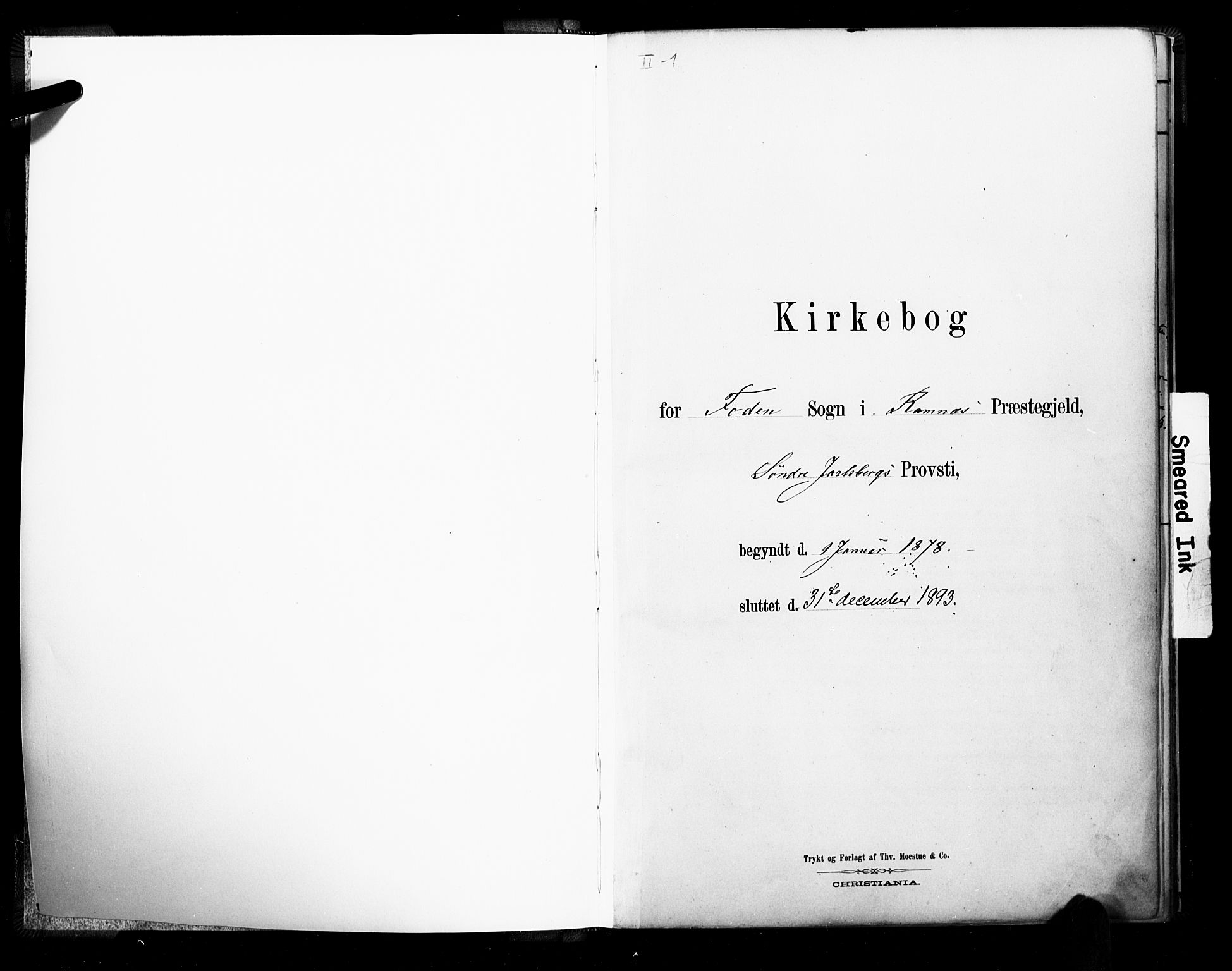 Ramnes kirkebøker, SAKO/A-314/F/Fb/L0001: Parish register (official) no. II 1, 1878-1894