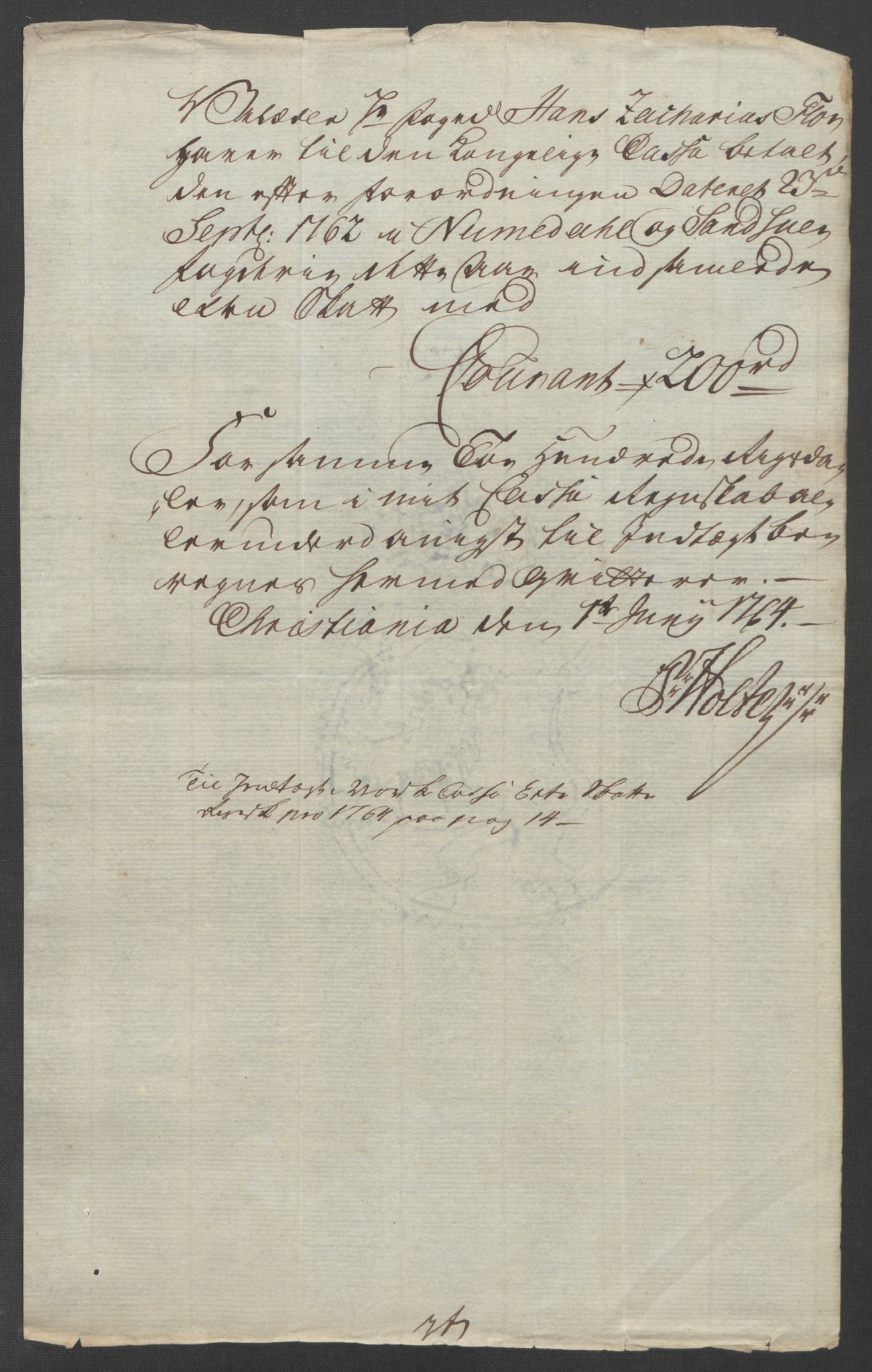 Rentekammeret inntil 1814, Reviderte regnskaper, Fogderegnskap, AV/RA-EA-4092/R24/L1672: Ekstraskatten Numedal og Sandsvær, 1762-1767, p. 247