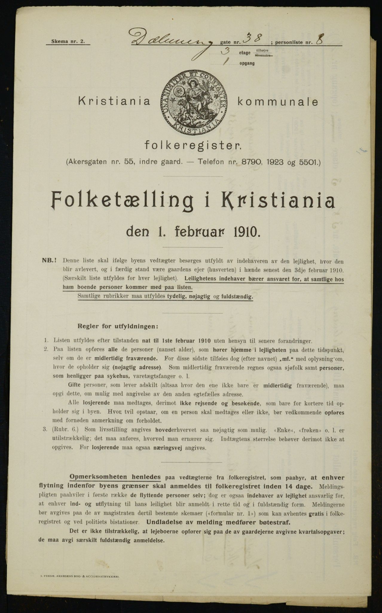 OBA, Municipal Census 1910 for Kristiania, 1910, p. 16930