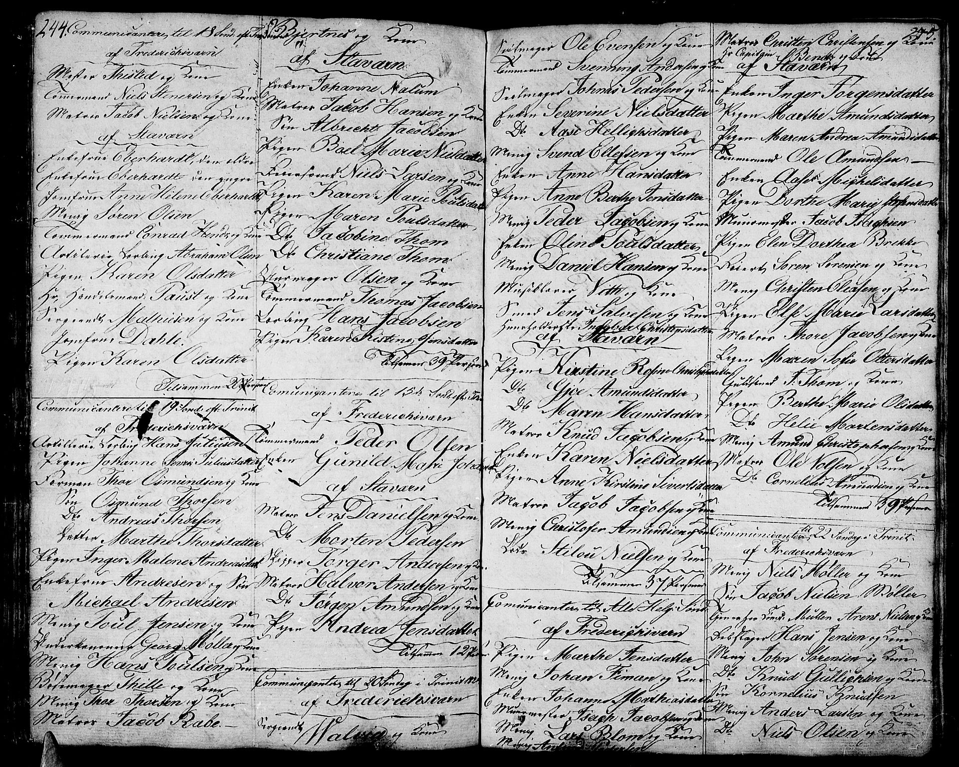 Stavern kirkebøker, SAKO/A-318/F/Fa/L0004: Parish register (official) no. 4, 1809-1816, p. 244-245