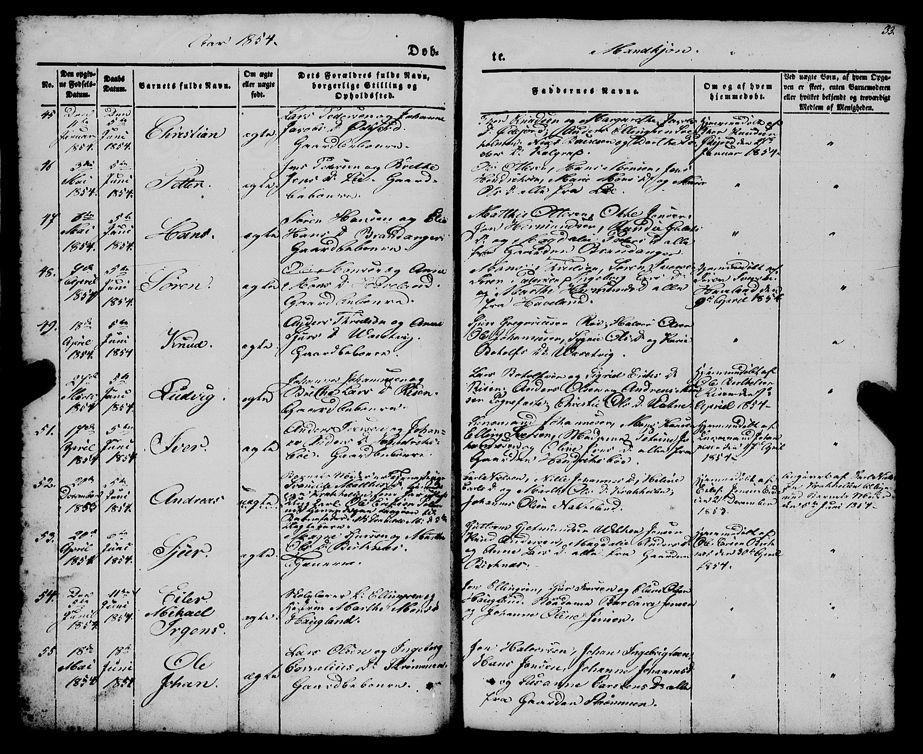 Gulen sokneprestembete, SAB/A-80201/H/Haa/Haaa/L0021: Parish register (official) no. A 21, 1848-1858, p. 33