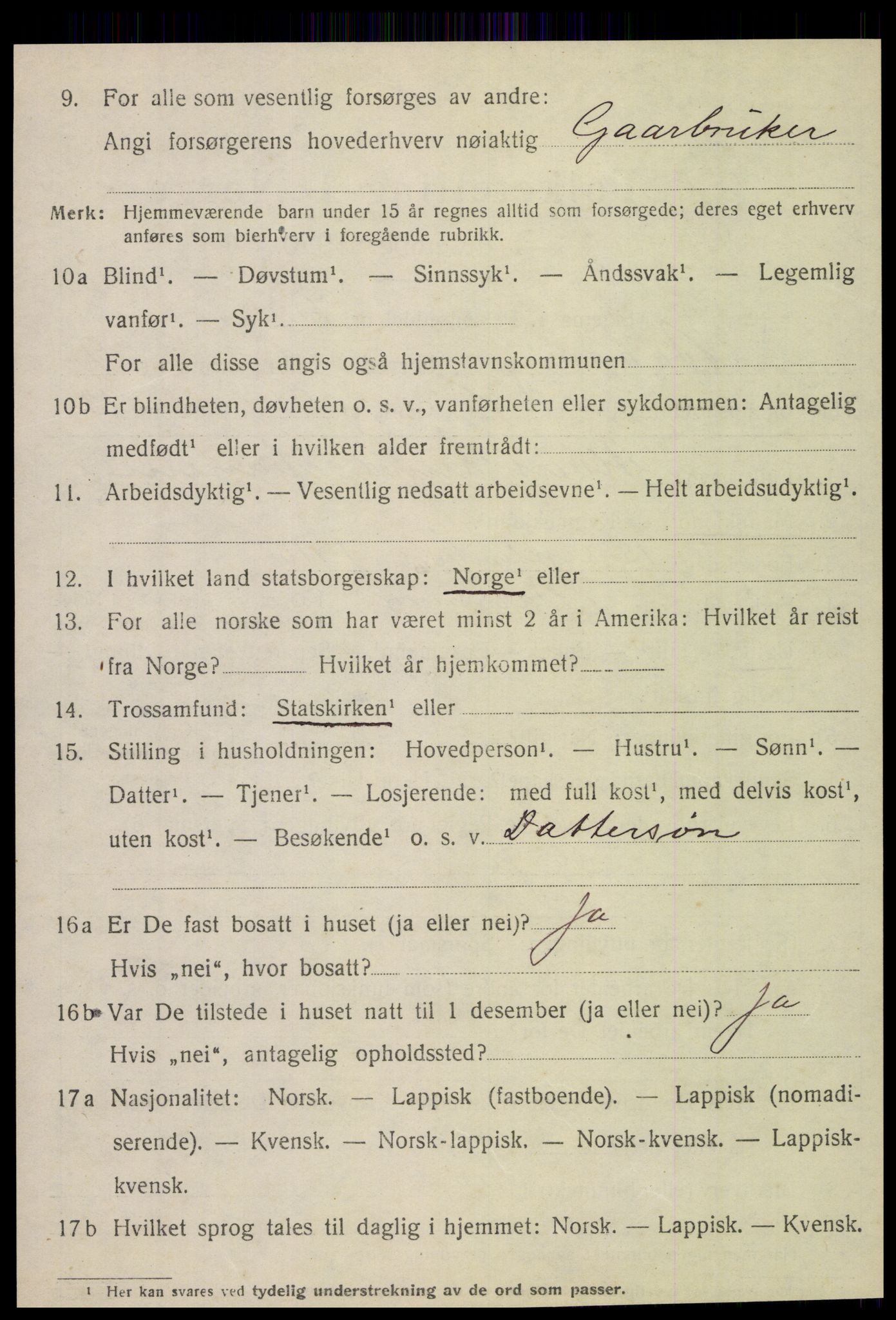 SAT, 1920 census for Brønnøy, 1920, p. 7571