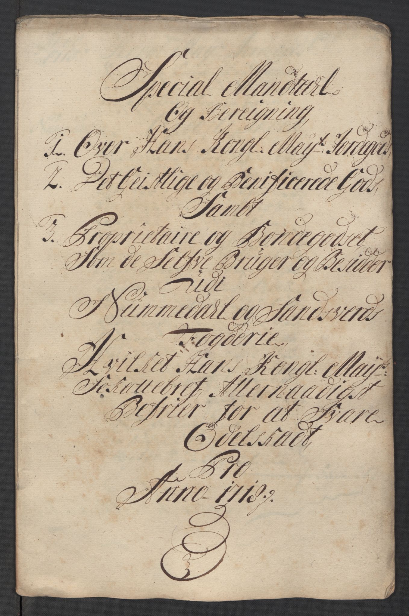 Rentekammeret inntil 1814, Reviderte regnskaper, Fogderegnskap, RA/EA-4092/R24/L1594: Fogderegnskap Numedal og Sandsvær, 1718, p. 330