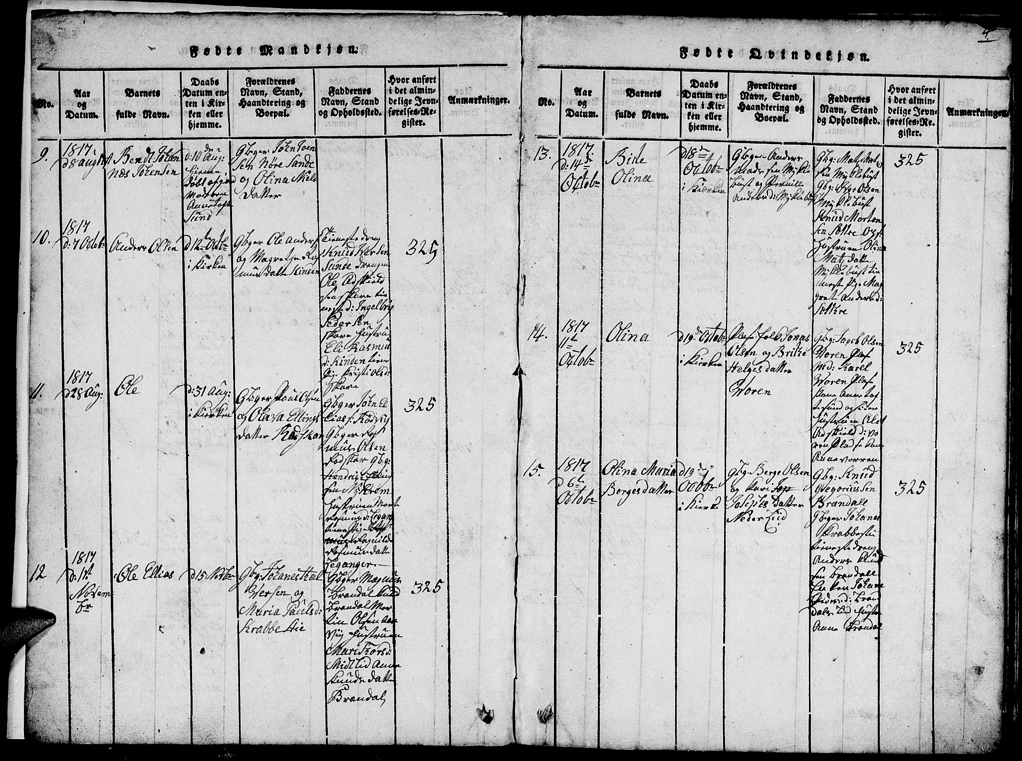 Ministerialprotokoller, klokkerbøker og fødselsregistre - Møre og Romsdal, SAT/A-1454/503/L0046: Parish register (copy) no. 503C01, 1816-1842, p. 4