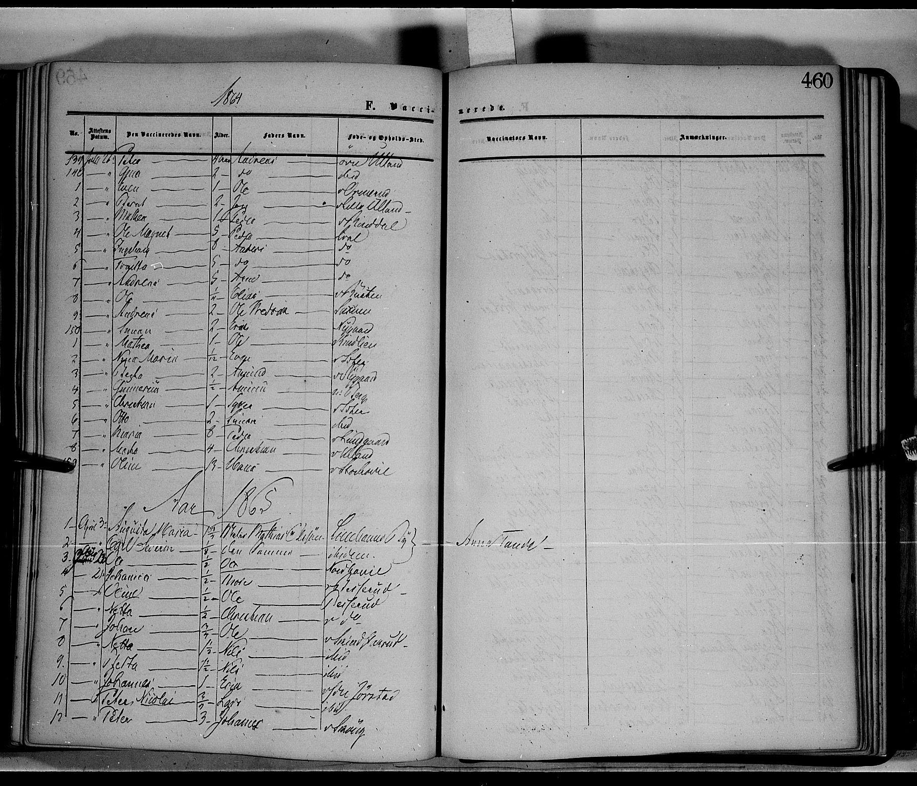 Fåberg prestekontor, SAH/PREST-086/H/Ha/Haa/L0006: Parish register (official) no. 6B, 1855-1867, p. 460