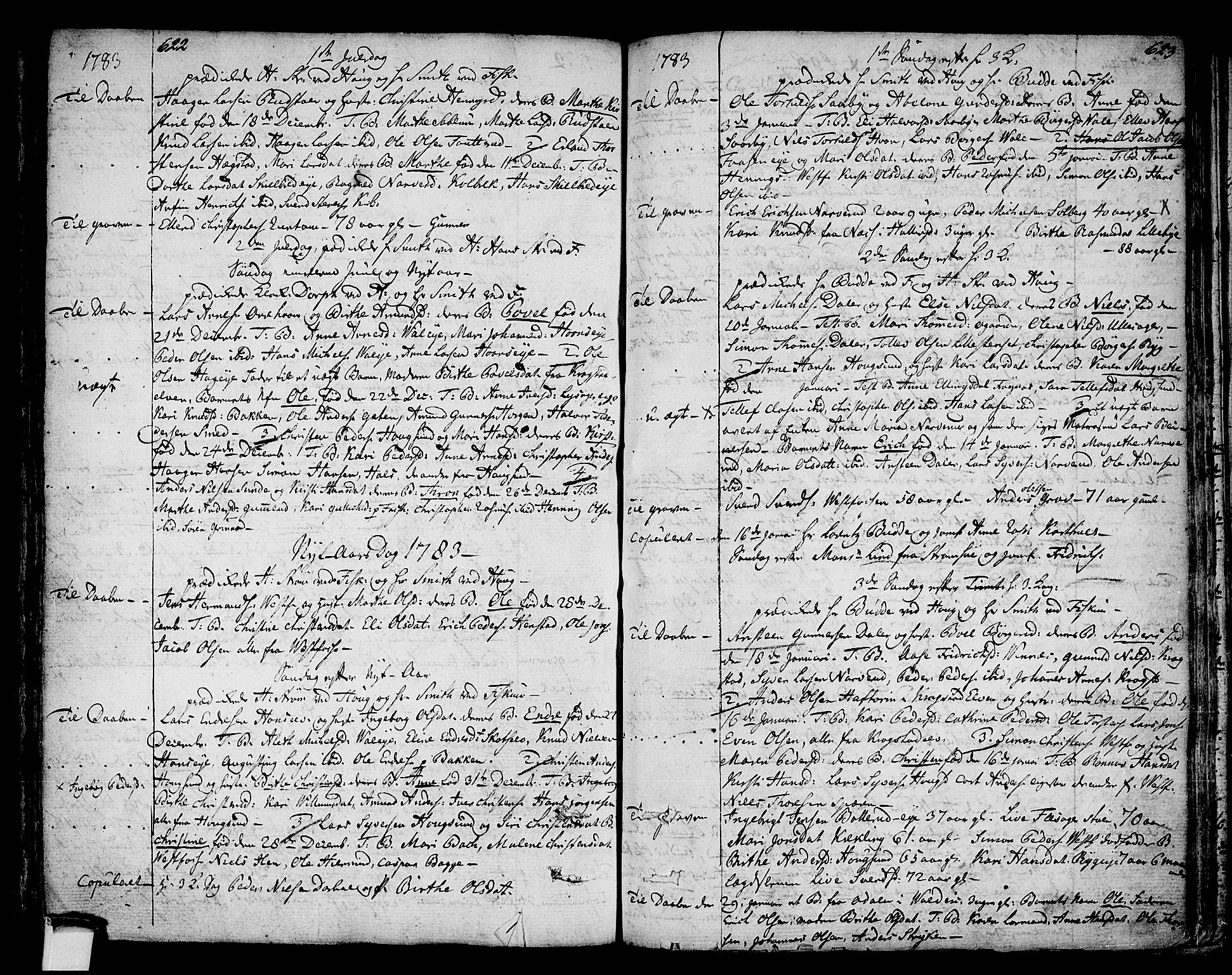 Eiker kirkebøker, SAKO/A-4/F/Fa/L0008: Parish register (official) no. I 8, 1764-1788, p. 622-623