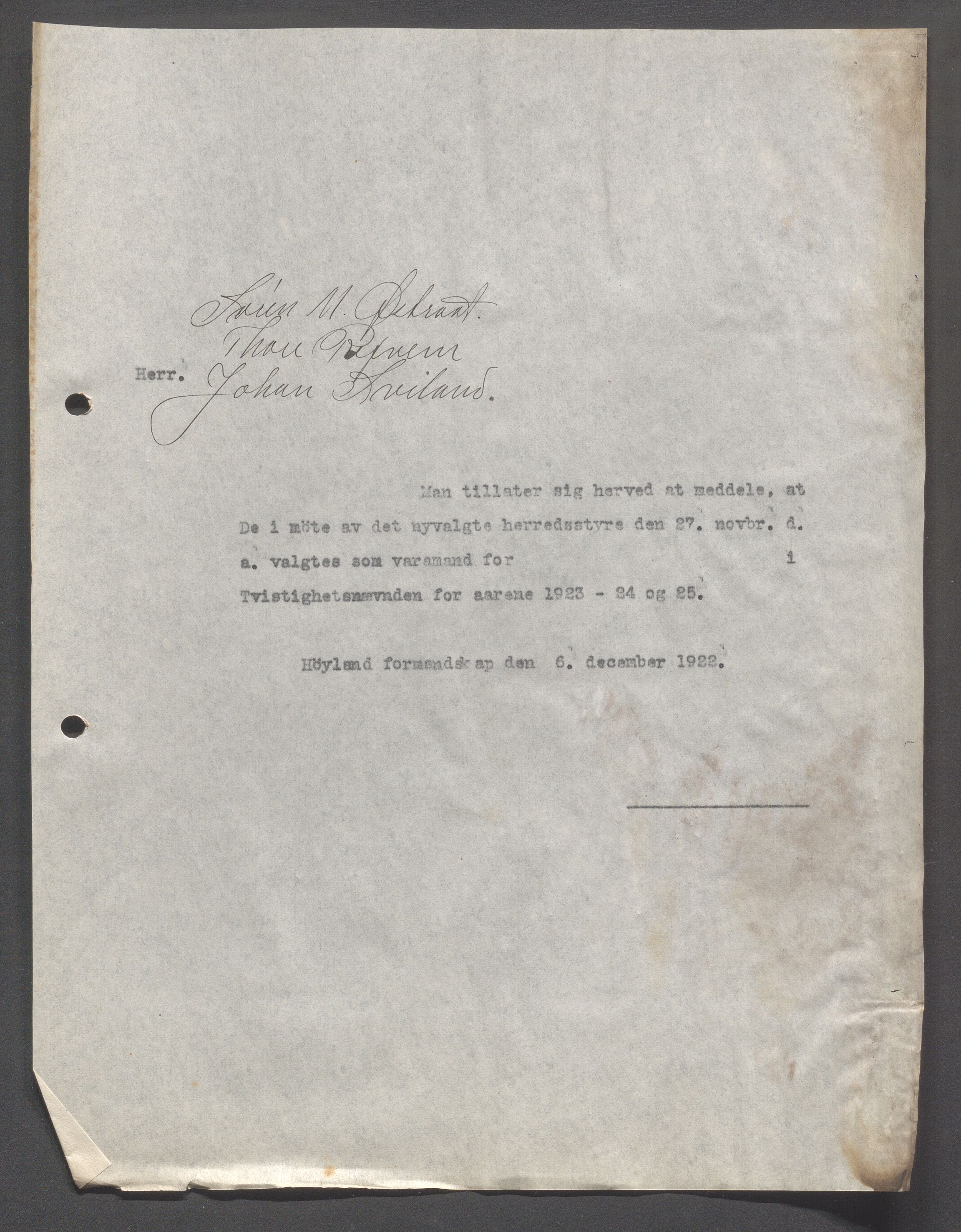 Høyland kommune - Formannskapet, IKAR/K-100046/B/L0006: Kopibok, 1920-1923, p. 918