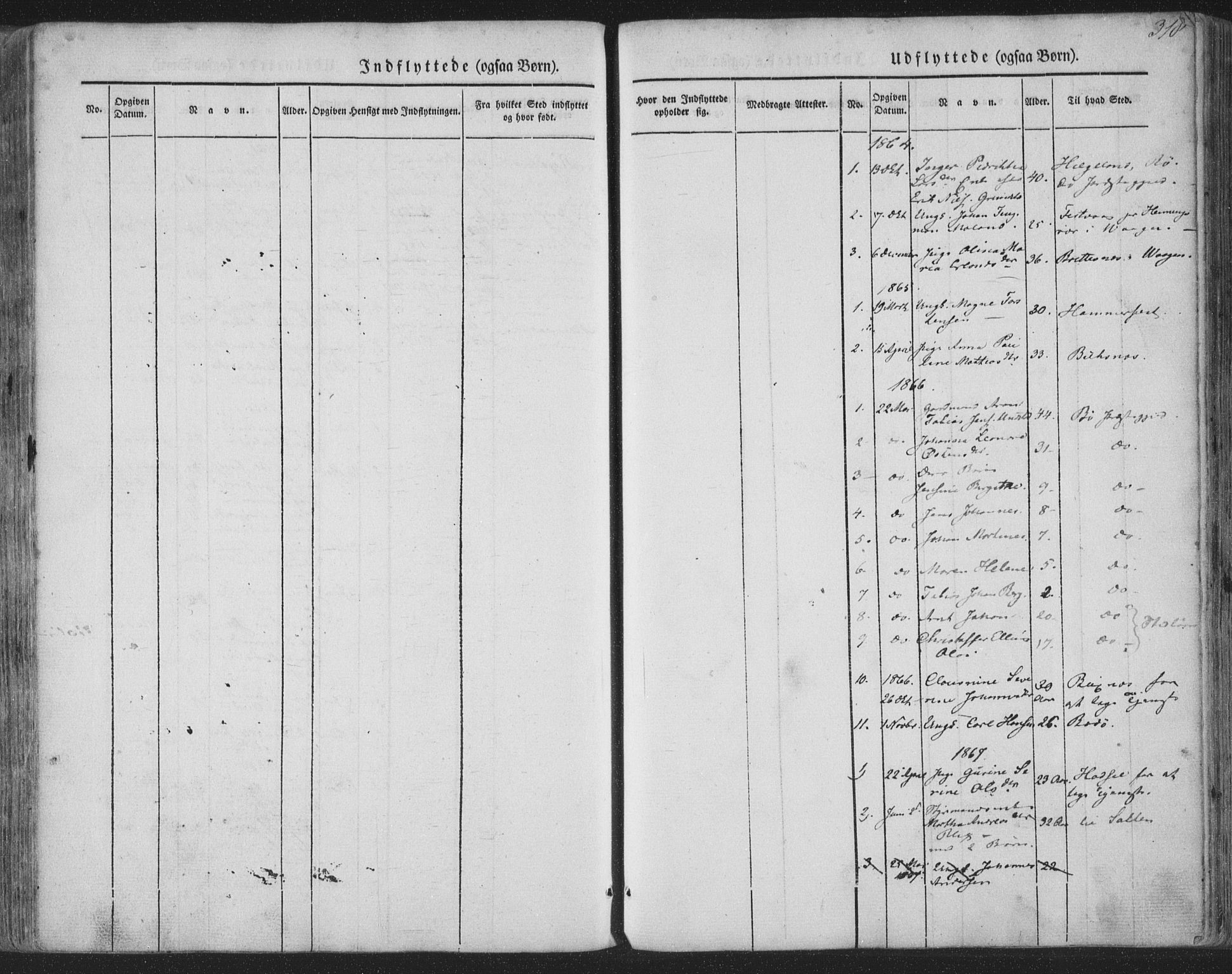 Ministerialprotokoller, klokkerbøker og fødselsregistre - Nordland, AV/SAT-A-1459/880/L1131: Parish register (official) no. 880A05, 1844-1868, p. 318