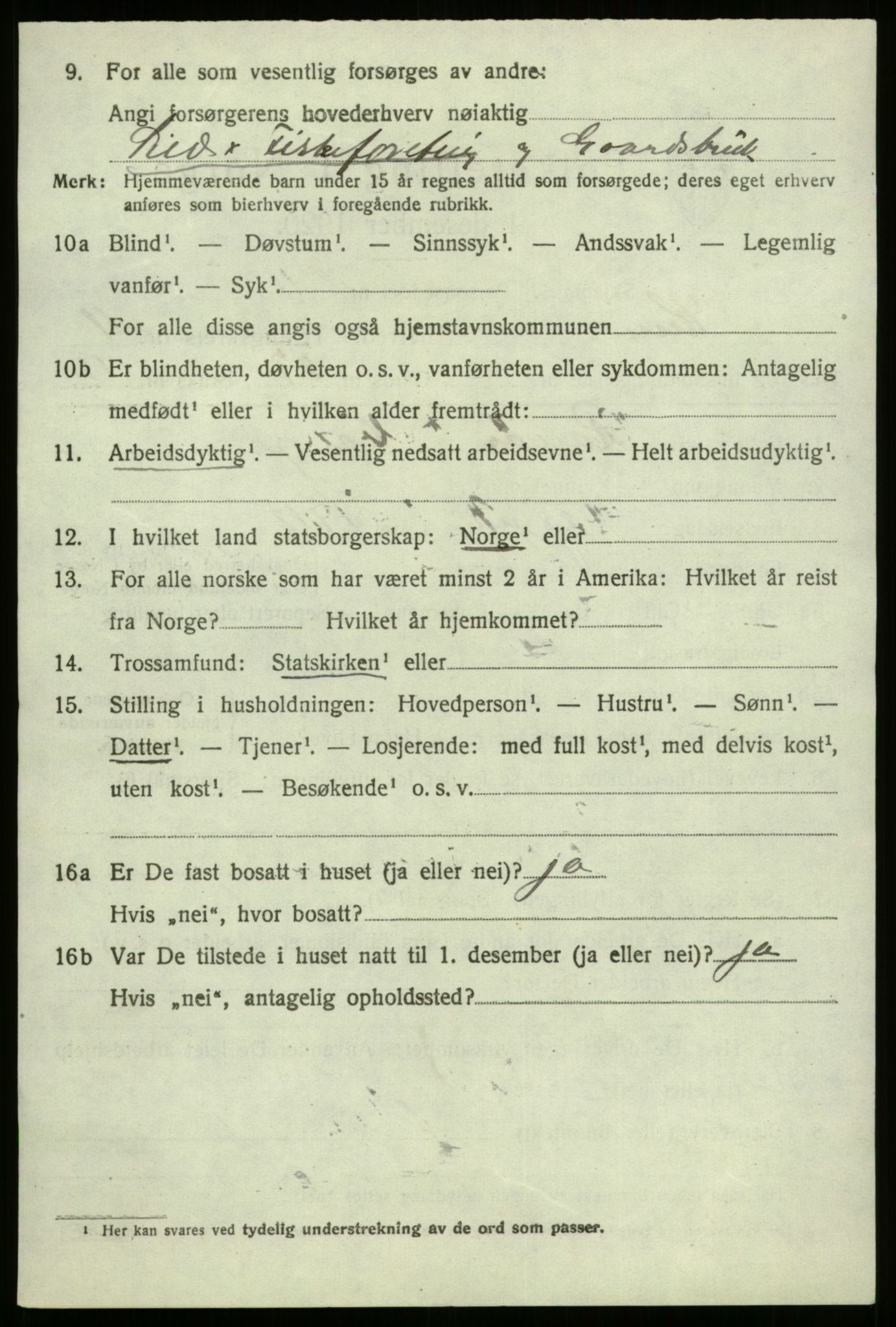 SAB, 1920 census for Kinn, 1920, p. 4496