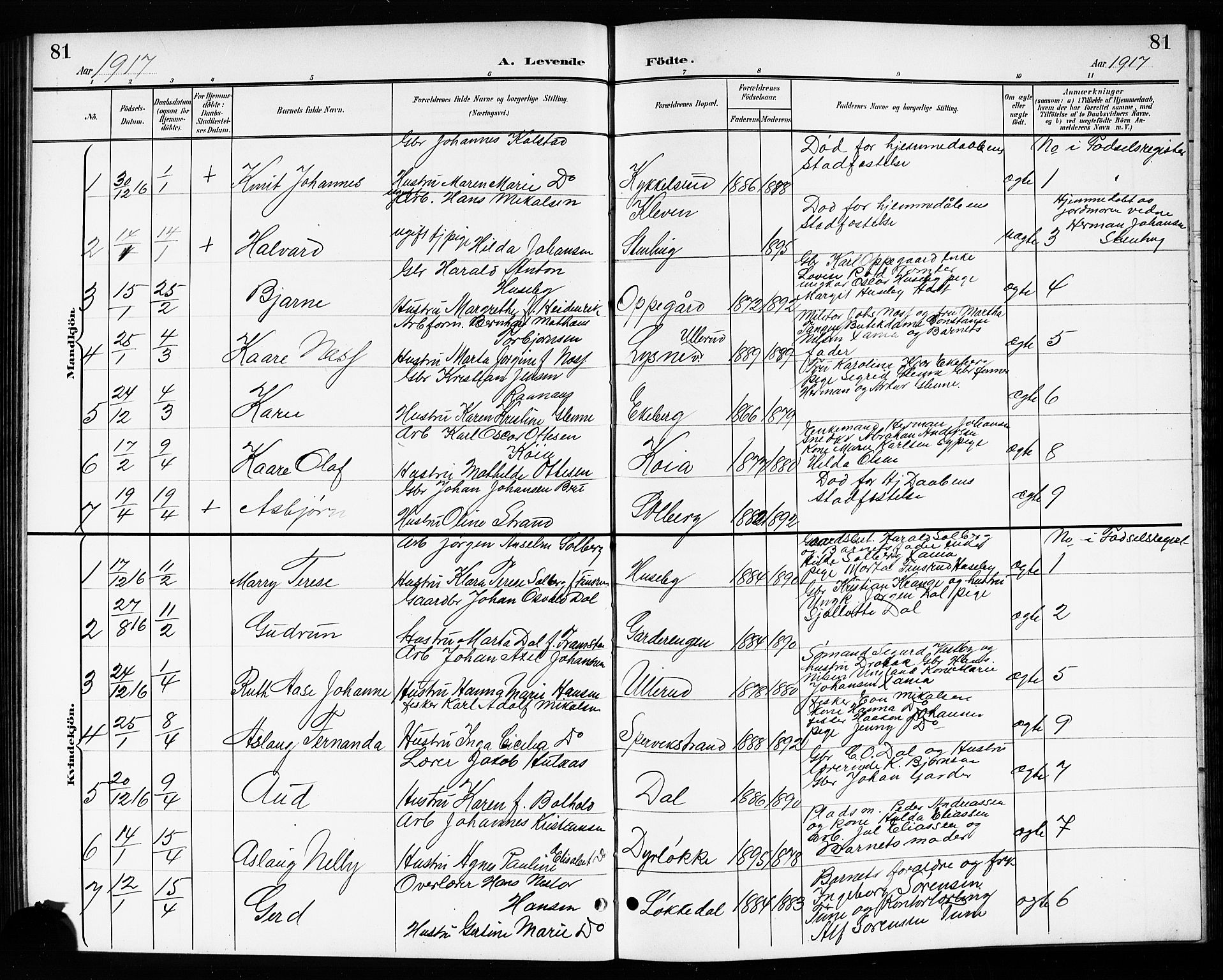 Drøbak prestekontor Kirkebøker, SAO/A-10142a/G/Gb/L0001: Parish register (copy) no. II 1, 1901-1919, p. 81