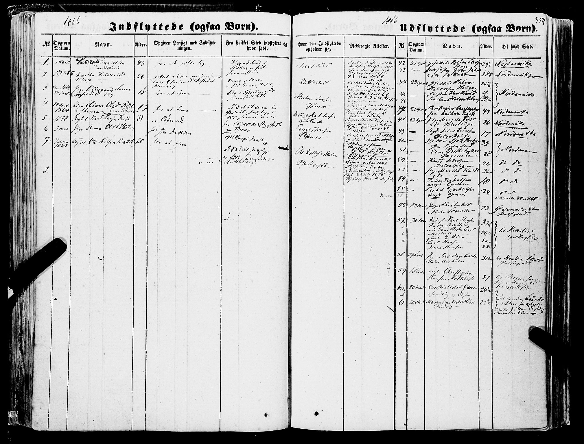 Skånevik sokneprestembete, SAB/A-77801/H/Haa: Parish register (official) no. A 5II, 1848-1869, p. 354