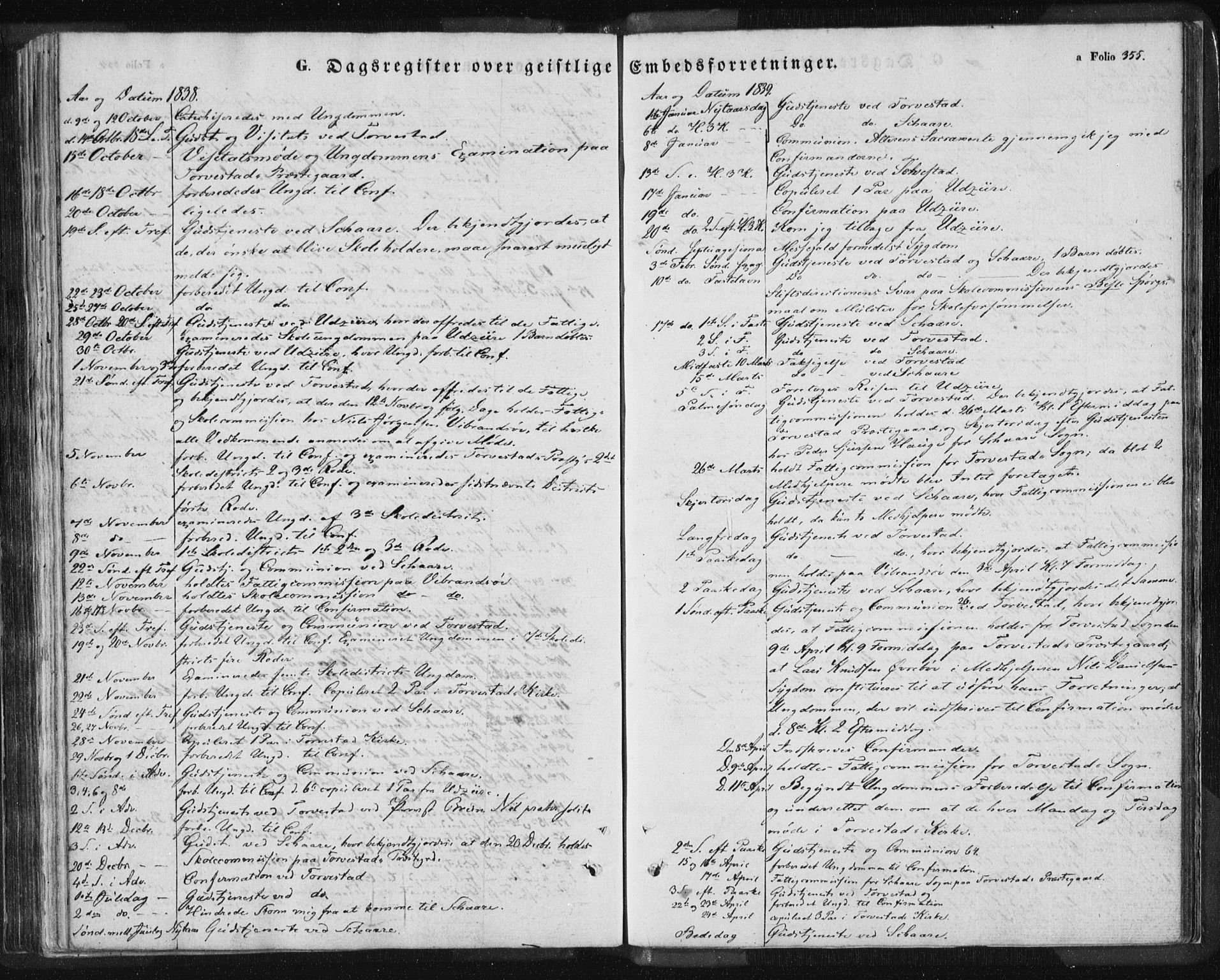 Torvastad sokneprestkontor, AV/SAST-A -101857/H/Ha/Haa/L0006: Parish register (official) no. A 6, 1836-1847, p. 355