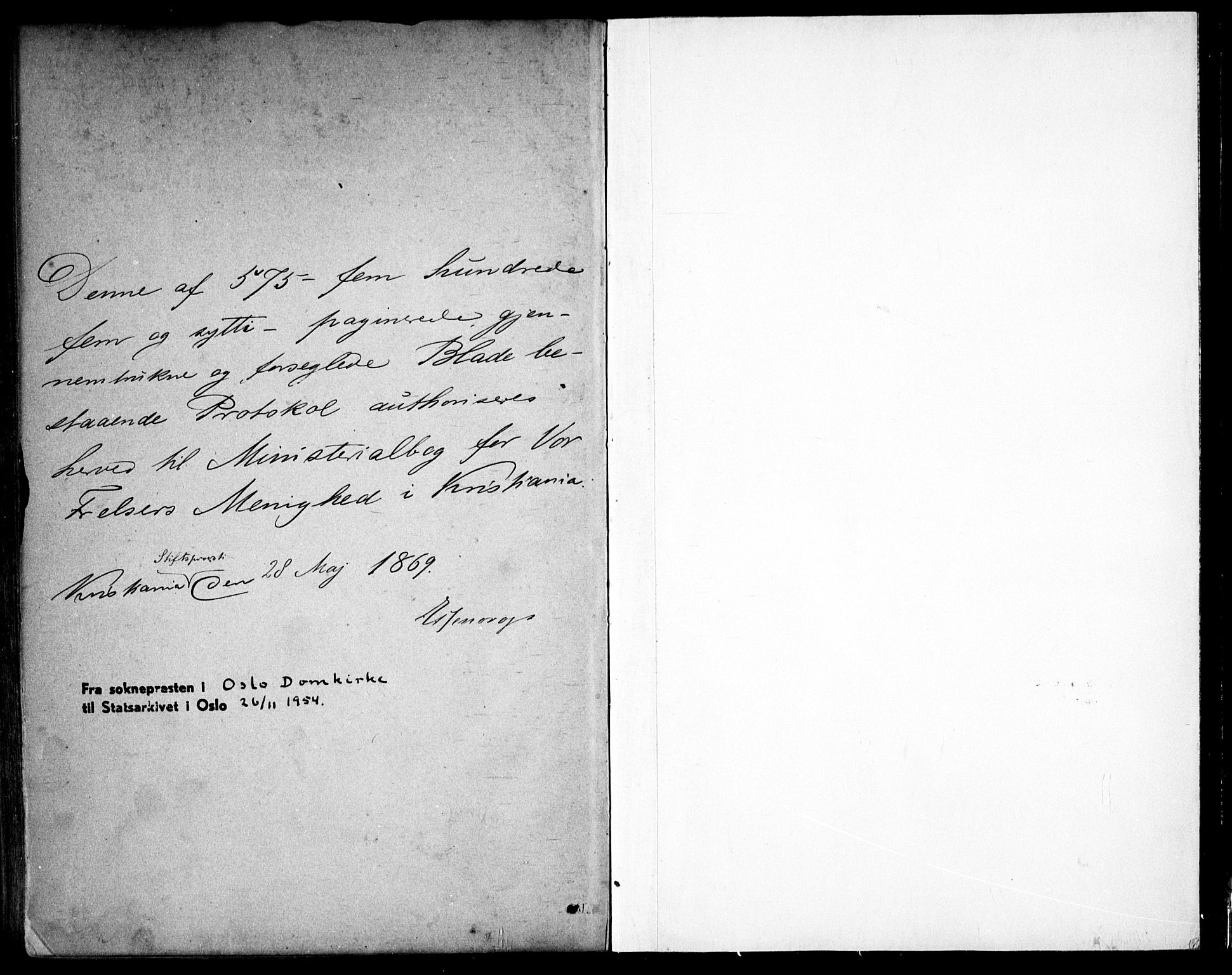 Oslo domkirke Kirkebøker, AV/SAO-A-10752/F/Fa/L0017: Parish register (official) no. 17, 1869-1878