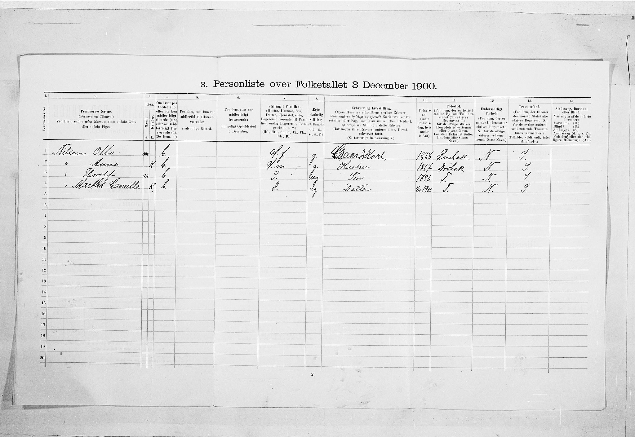 SAO, 1900 census for Kristiania, 1900, p. 111838