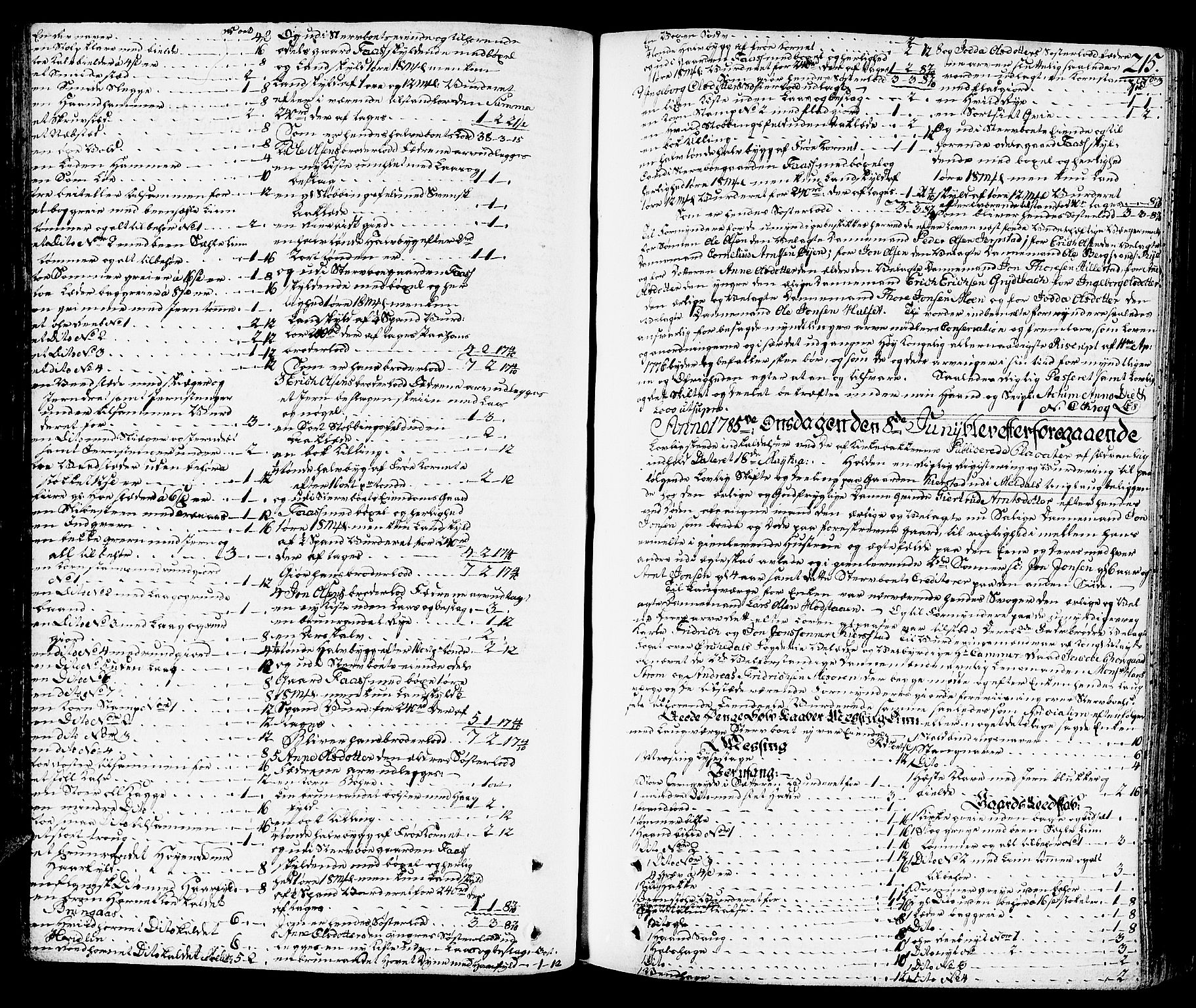 Orkdal sorenskriveri, SAT/A-4169/1/3/3Aa/L0008: Skifteprotokoller, 1782-1796, p. 214b-215a