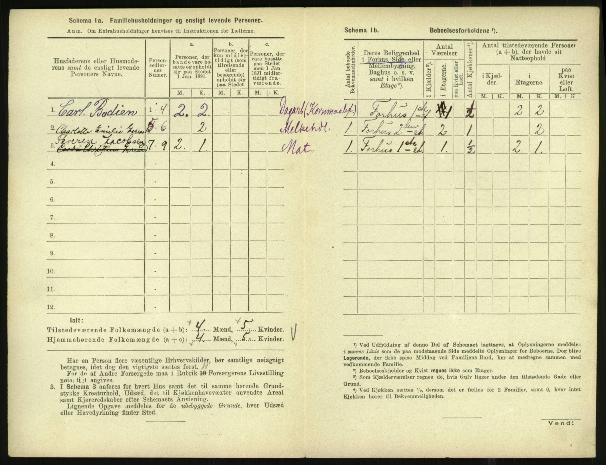 RA, 1891 census for 1001 Kristiansand, 1891, p. 1549