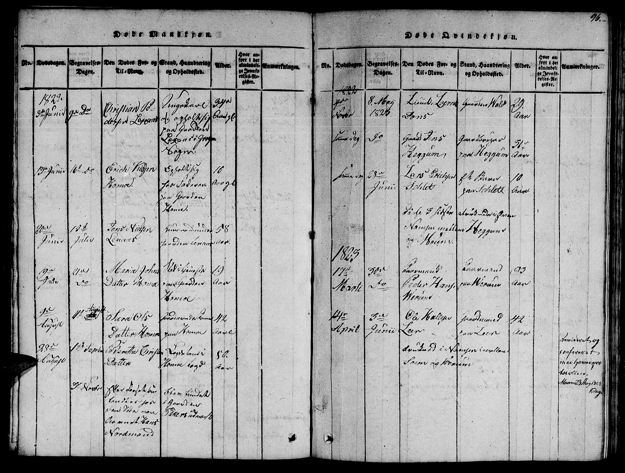 Ministerialprotokoller, klokkerbøker og fødselsregistre - Nord-Trøndelag, SAT/A-1458/758/L0521: Parish register (copy) no. 758C01, 1816-1825, p. 96