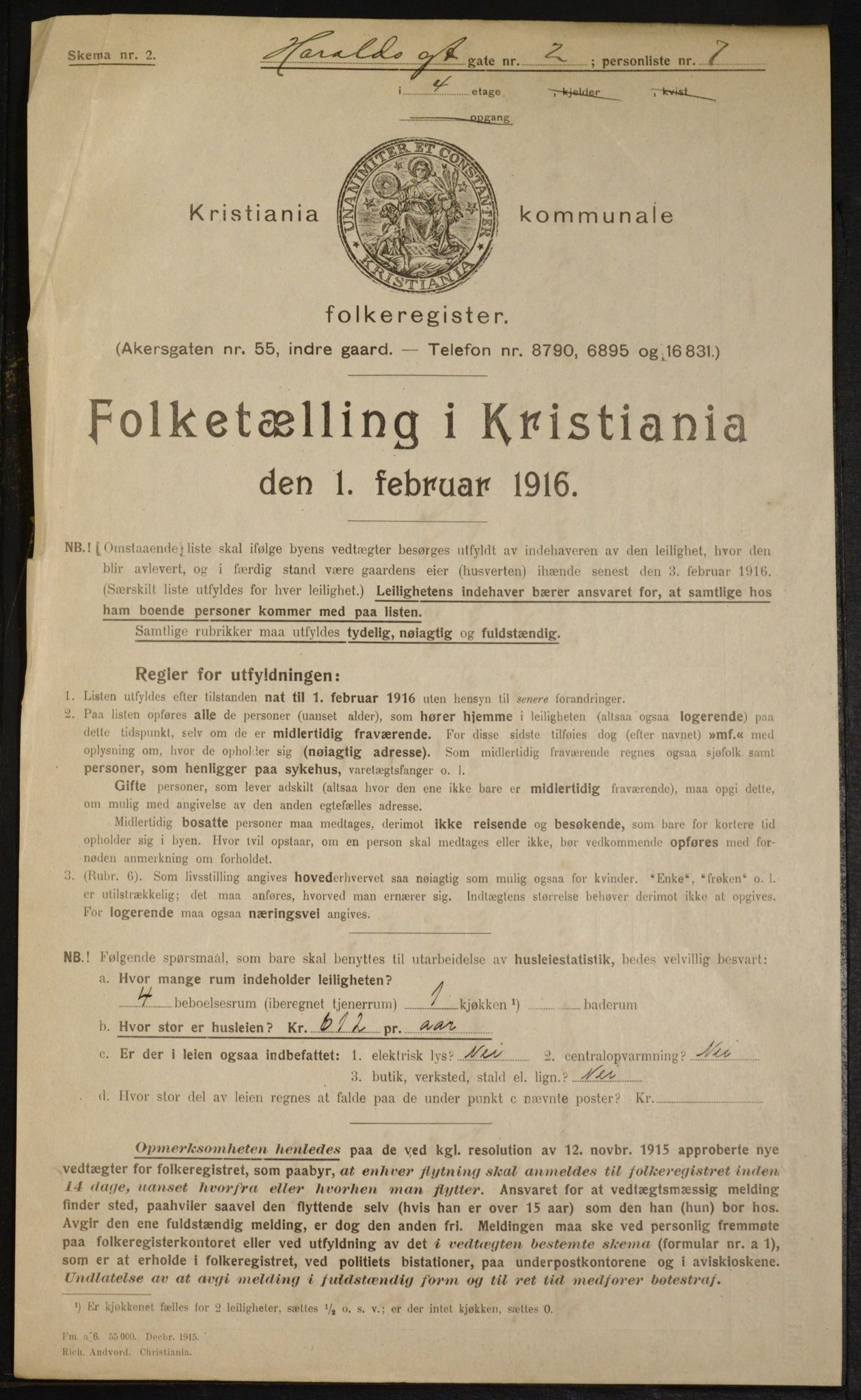 OBA, Municipal Census 1916 for Kristiania, 1916, p. 35630