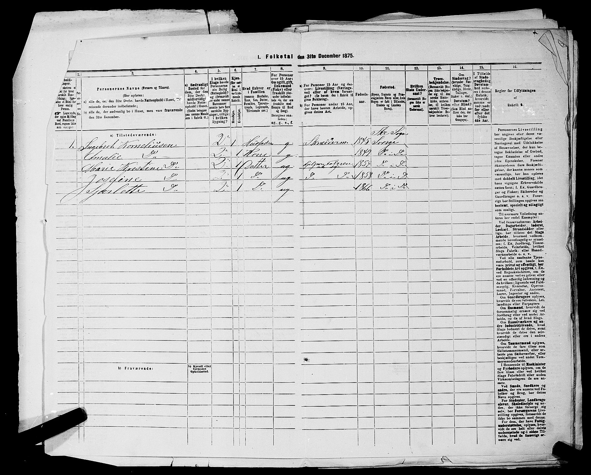 RA, 1875 census for 0101P Fredrikshald, 1875, p. 12