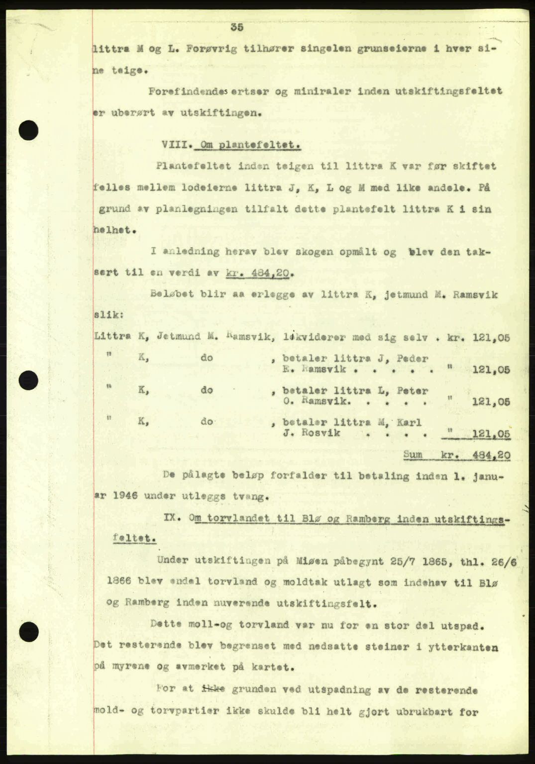 Romsdal sorenskriveri, AV/SAT-A-4149/1/2/2C: Mortgage book no. A17, 1944-1945, Diary no: : 98/1945