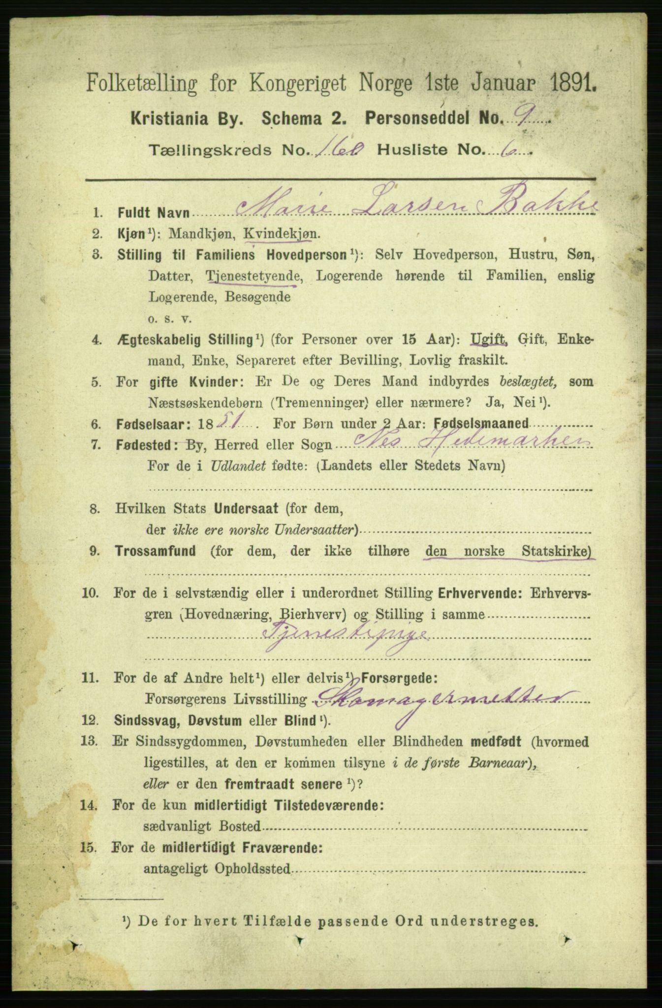 RA, 1891 census for 0301 Kristiania, 1891, p. 90844