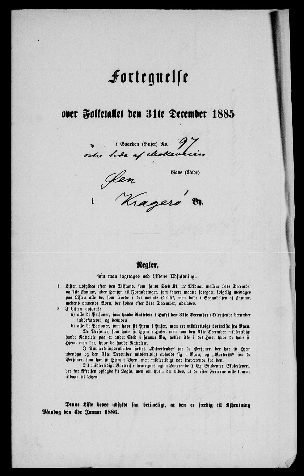 SAKO, 1885 census for 0801 Kragerø, 1885, p. 650