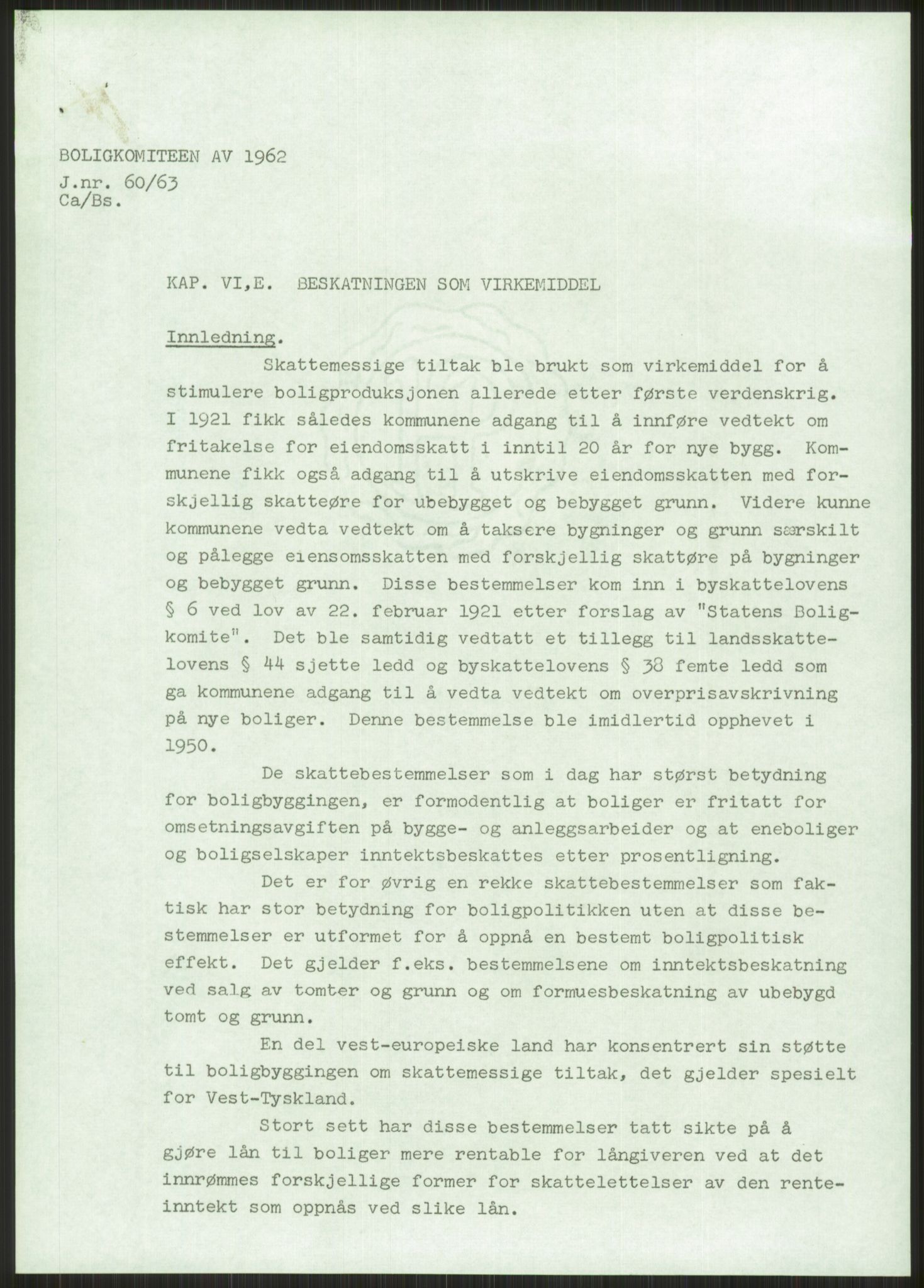 Kommunaldepartementet, Boligkomiteen av 1962, RA/S-1456/D/L0003: --, 1962-1963, p. 410