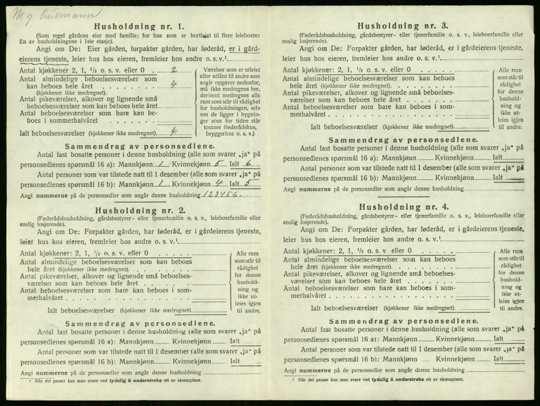 SAKO, 1920 census for Hole, 1920, p. 552