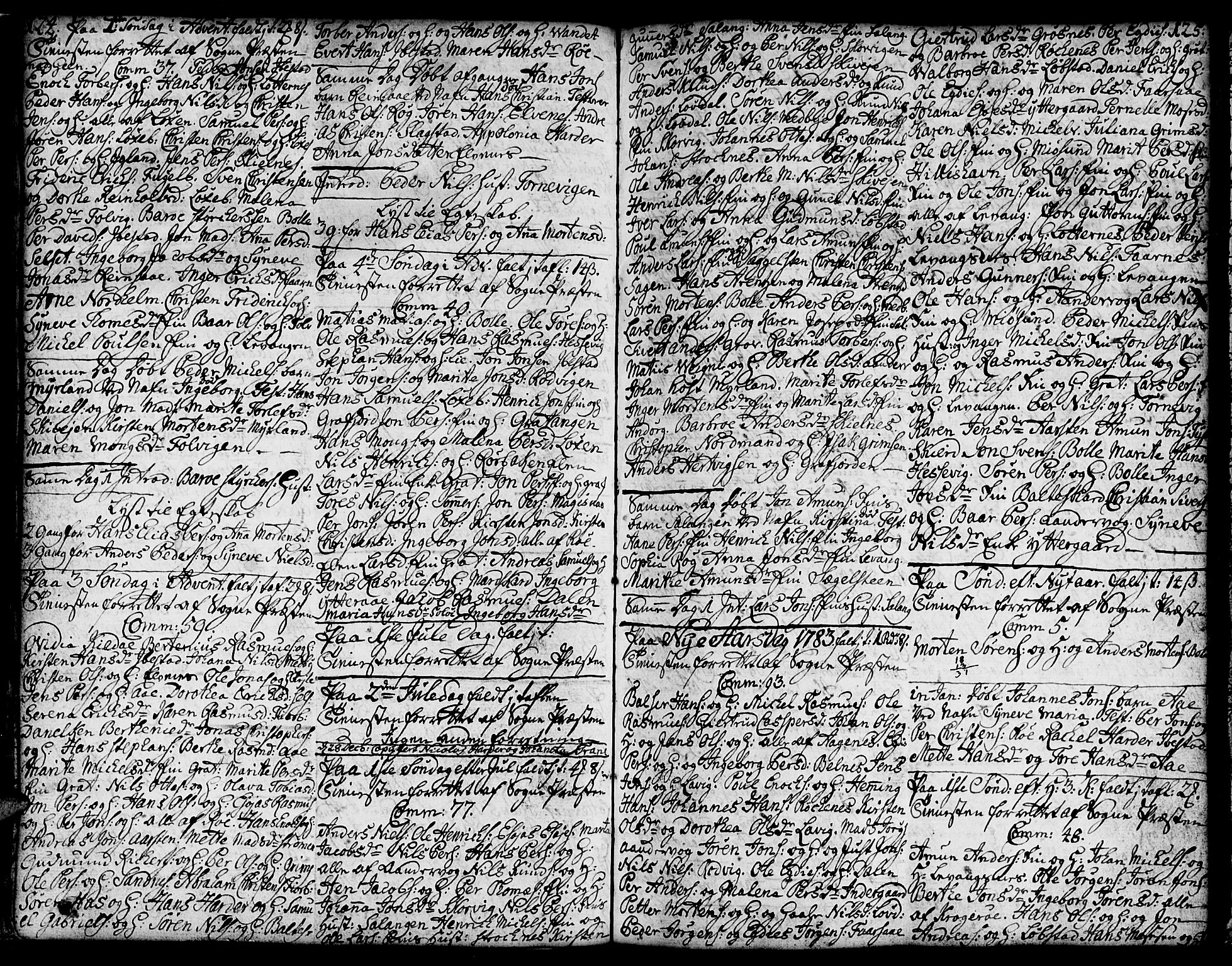 Ibestad sokneprestembete, SATØ/S-0077/H/Ha/Hab/L0001klokker: Parish register (copy) no. 1, 1776-1808, p. 124-125