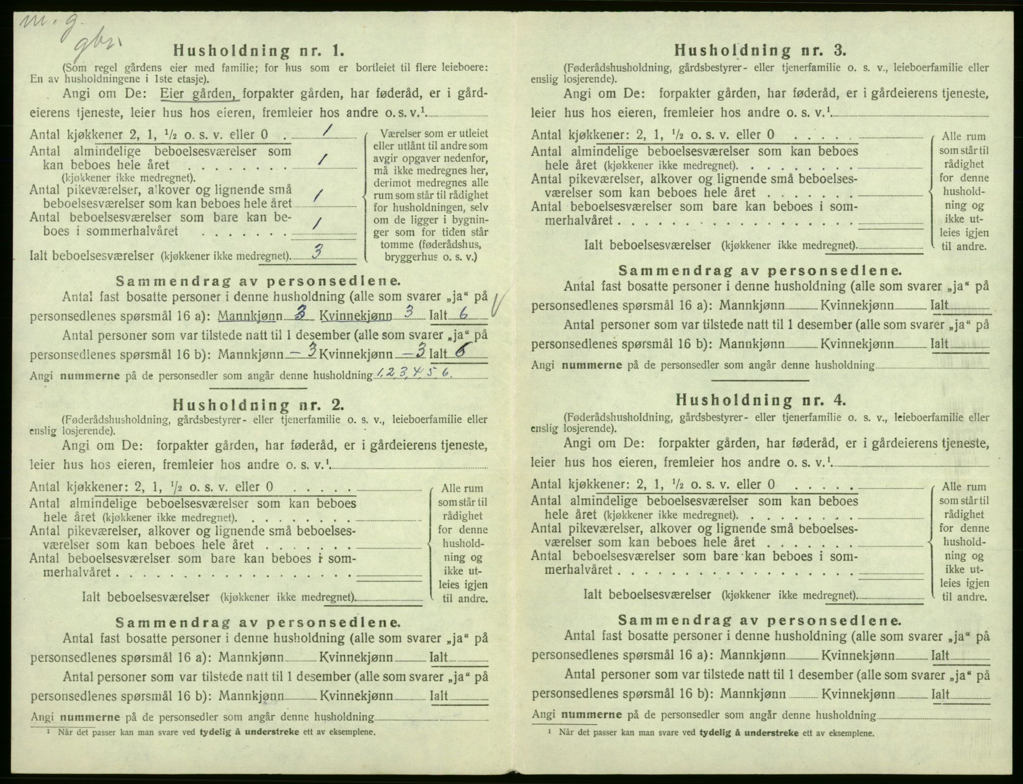 SAB, 1920 census for Fitjar, 1920, p. 743