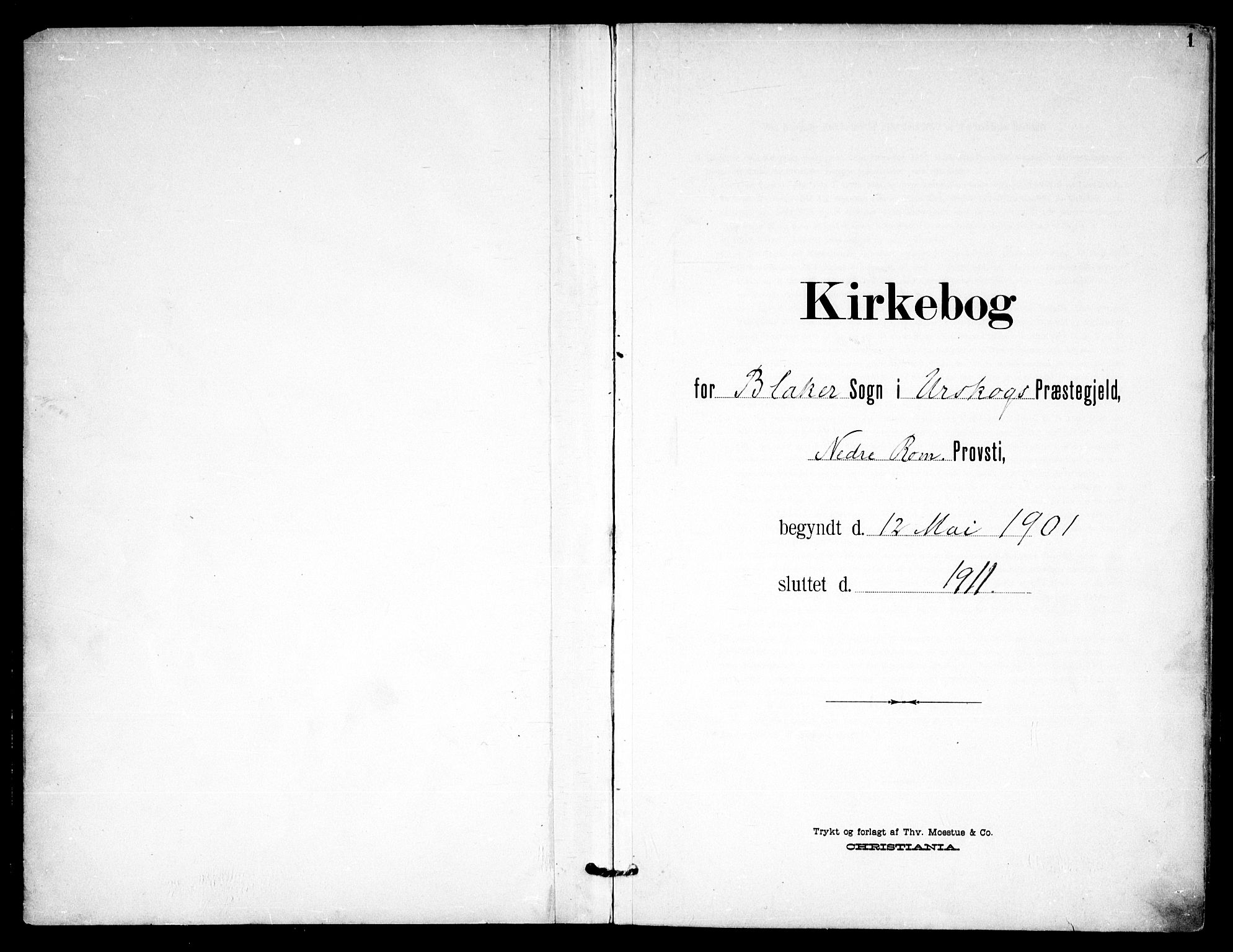Aurskog prestekontor Kirkebøker, SAO/A-10304a/F/Fb/L0002: Parish register (official) no. II 2, 1901-1911, p. 1