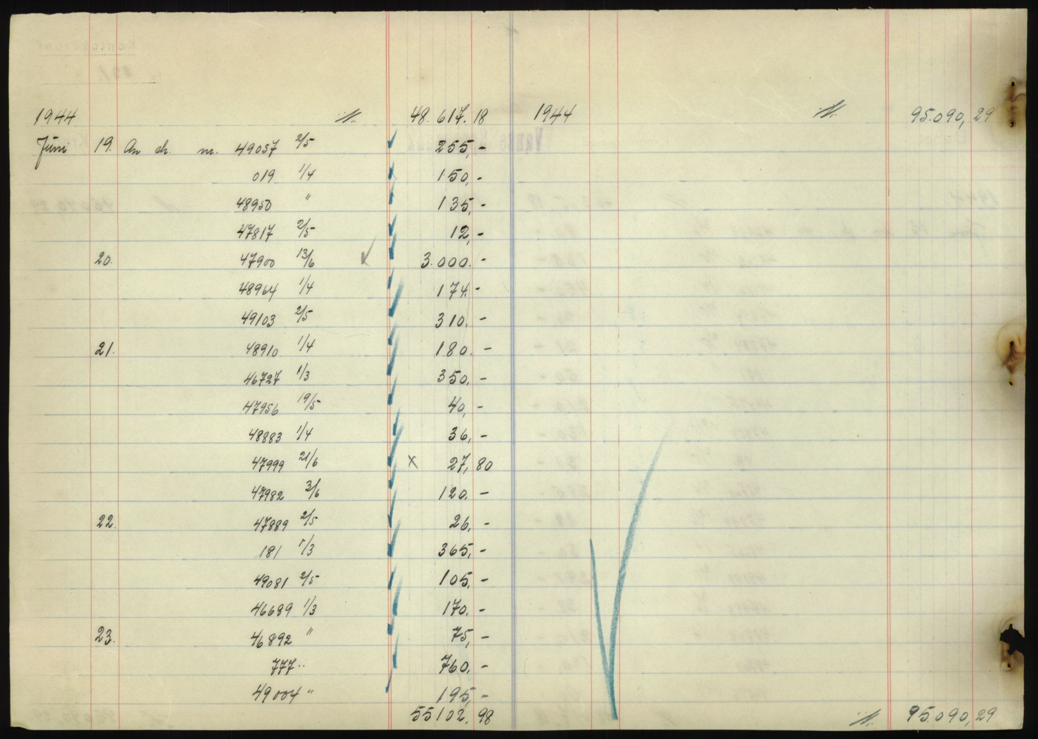 Forsvarsdepartementet, 10. kontor / Oppgjørskontoret, AV/RA-RAFA-1225/D/Db/L0180: Lista oppgjørskontor, 1942-1952, p. 2230