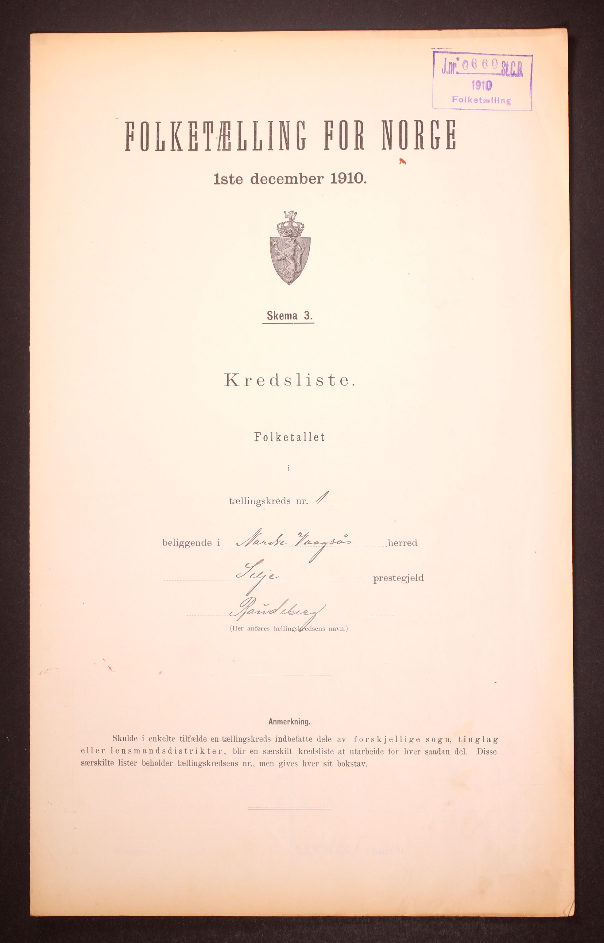 RA, 1910 census for Nord-Vågsøy, 1910, p. 4