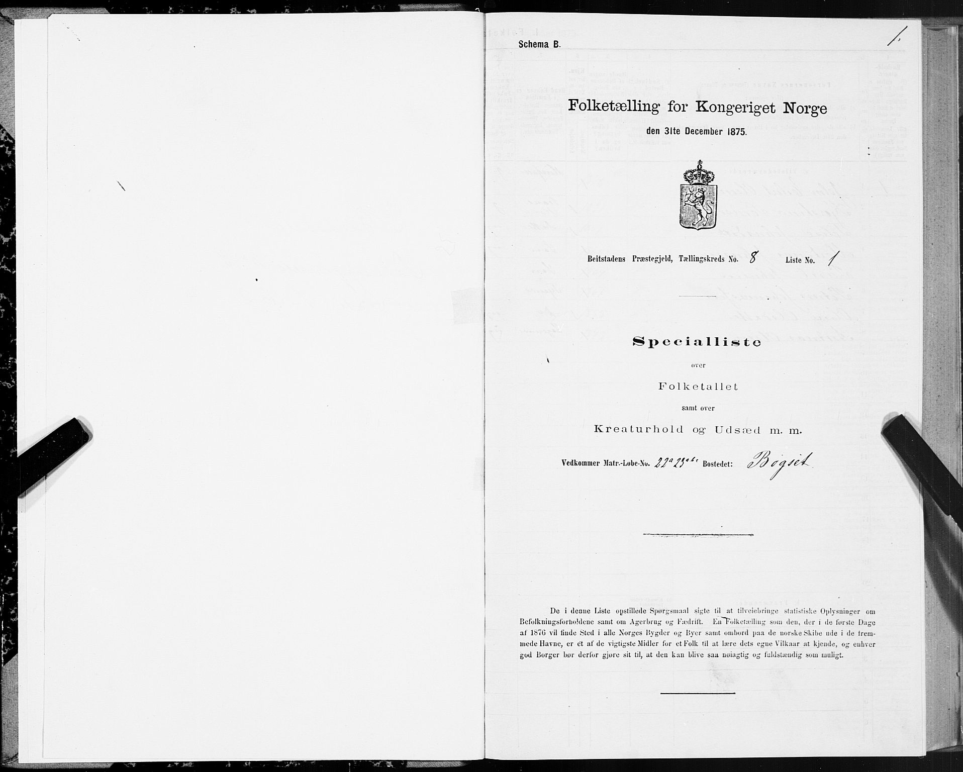 SAT, 1875 census for 1727P Beitstad, 1875, p. 6001