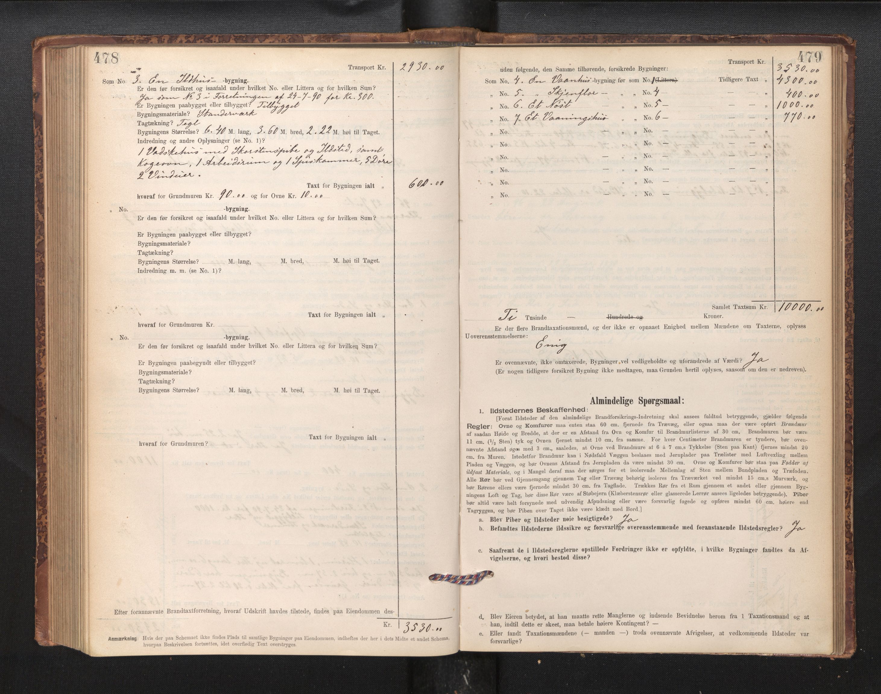 Lensmannen i Årstad, AV/SAB-A-36201/0012/L0011: Branntakstprotokoll,skjematakst, 1895-1901, p. 478-479
