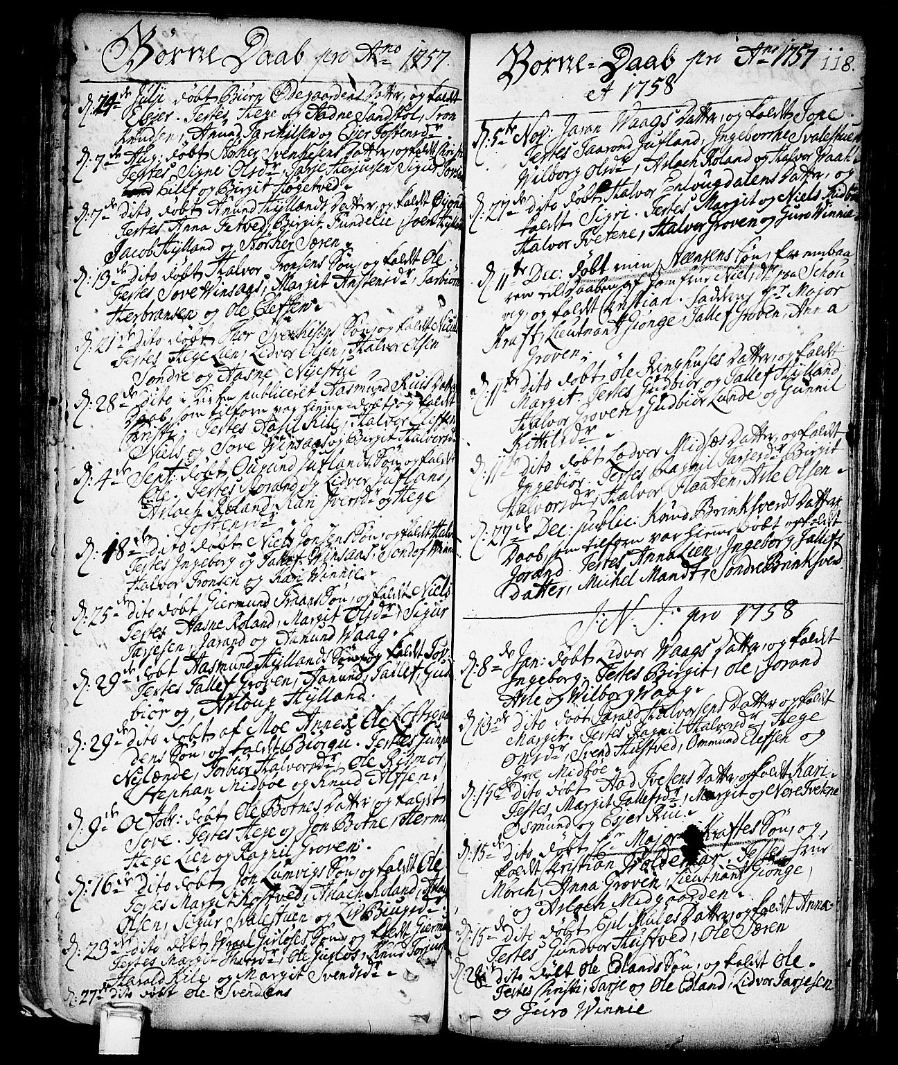 Vinje kirkebøker, SAKO/A-312/F/Fa/L0001: Parish register (official) no. I 1, 1717-1766, p. 118