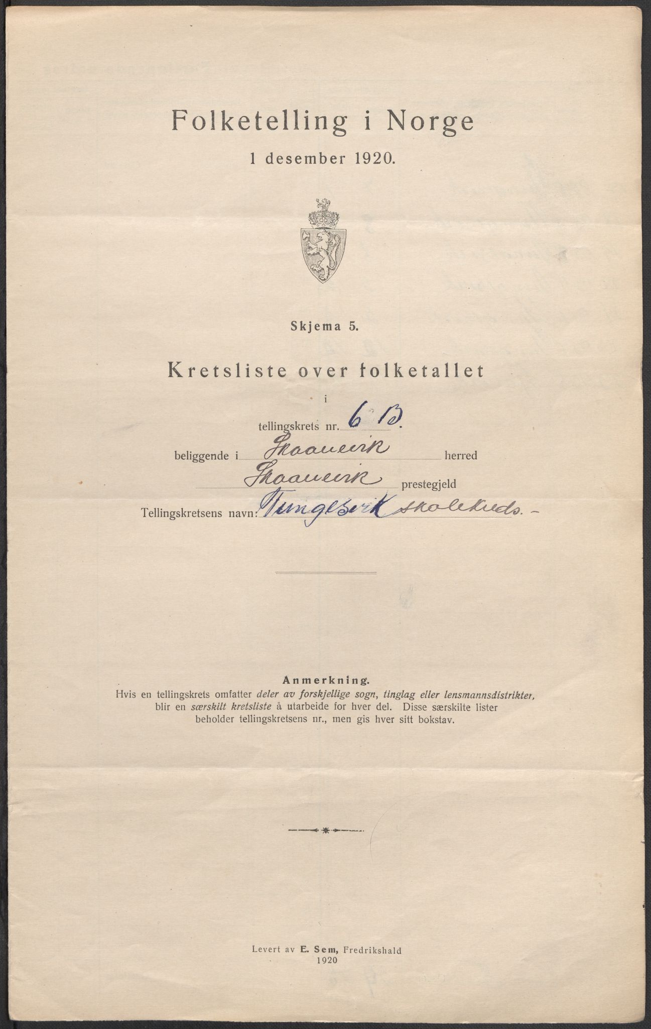 SAB, 1920 census for Skånevik, 1920, p. 25